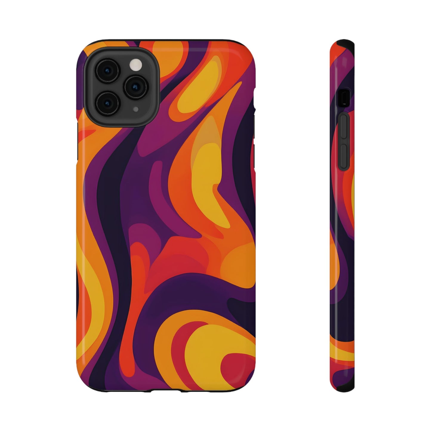 Fiery Abstract Swirls Phone Case – MagSafe Compatible for iPhone & Samsung Galaxy