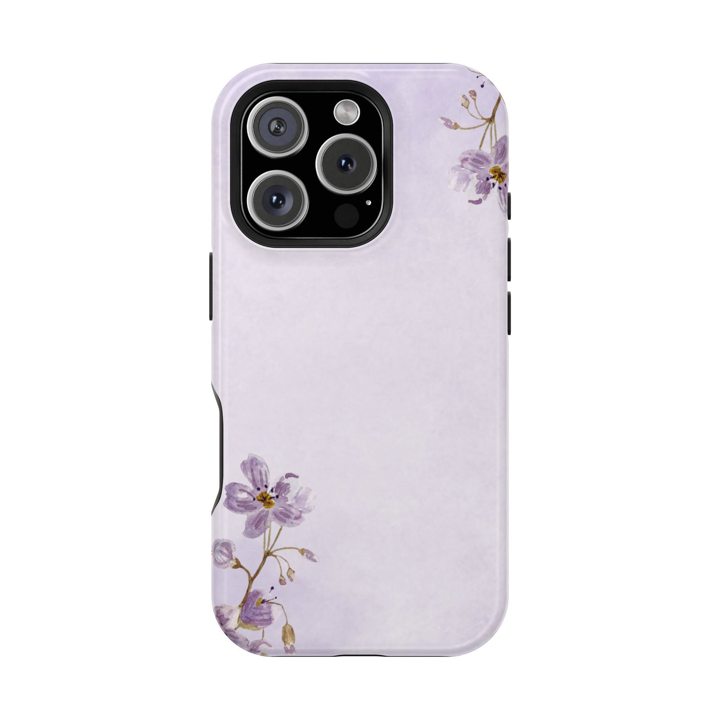 Lavender Blossom Minimal Floral Phone Case – MagSafe Compatible for iPhone & Samsung Galaxy