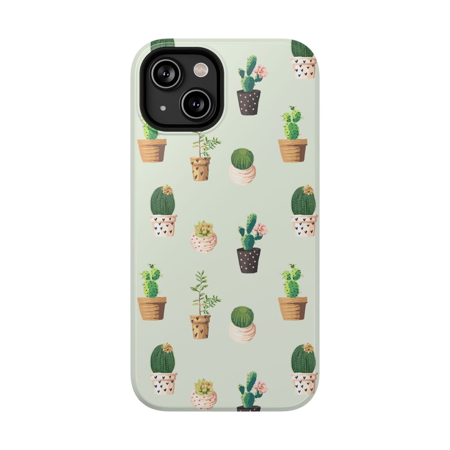 Desert Bloom Cactus Phone Case – Cute Succulent Print, MagSafe Compatible for iPhone & Samsung Galaxy