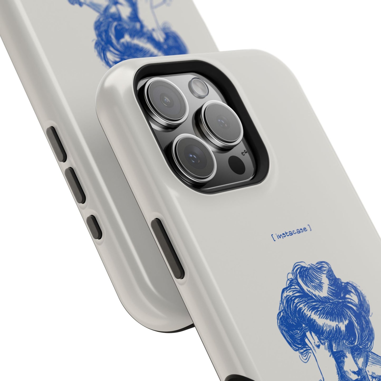 Melancholy Muse Line Art Phone Case – MagSafe Compatible for iPhone & Samsung Galaxy