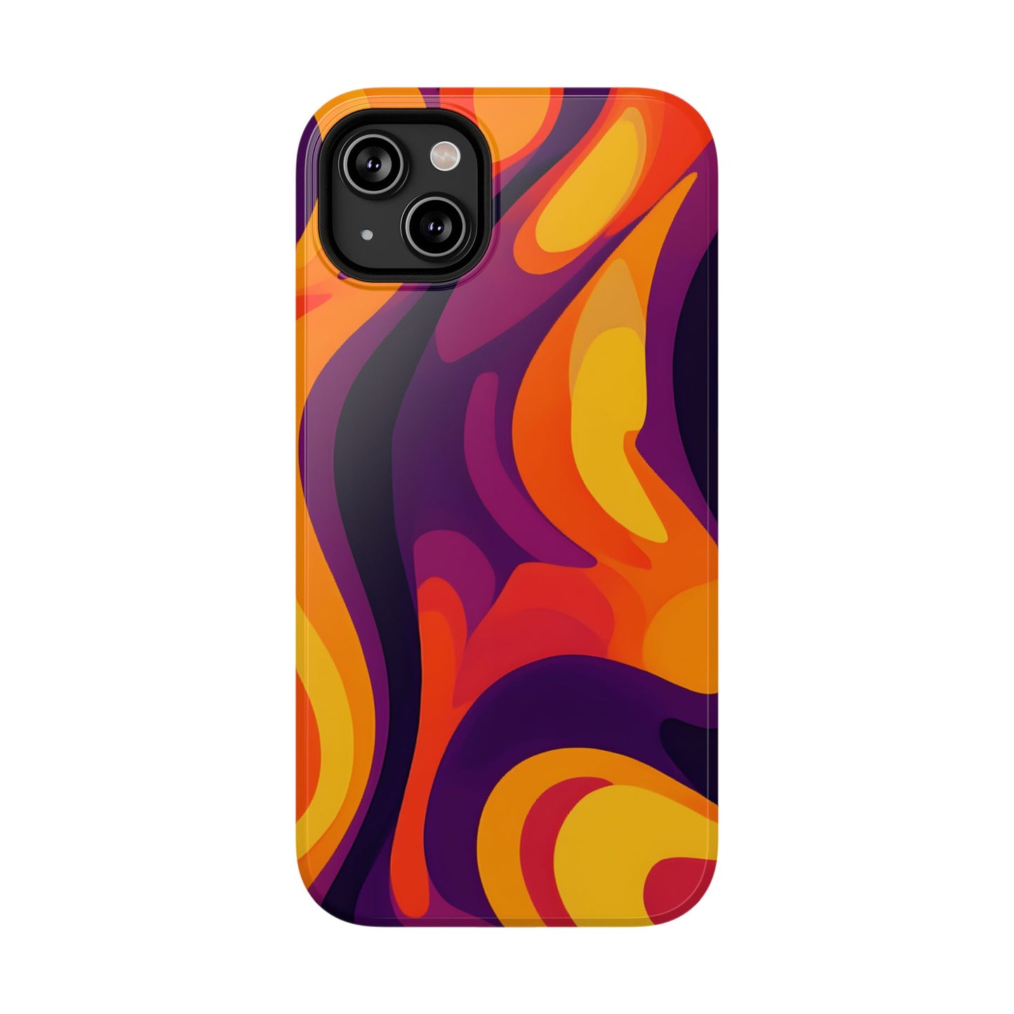 Fiery Abstract Swirls Phone Case – MagSafe Compatible for iPhone & Samsung Galaxy