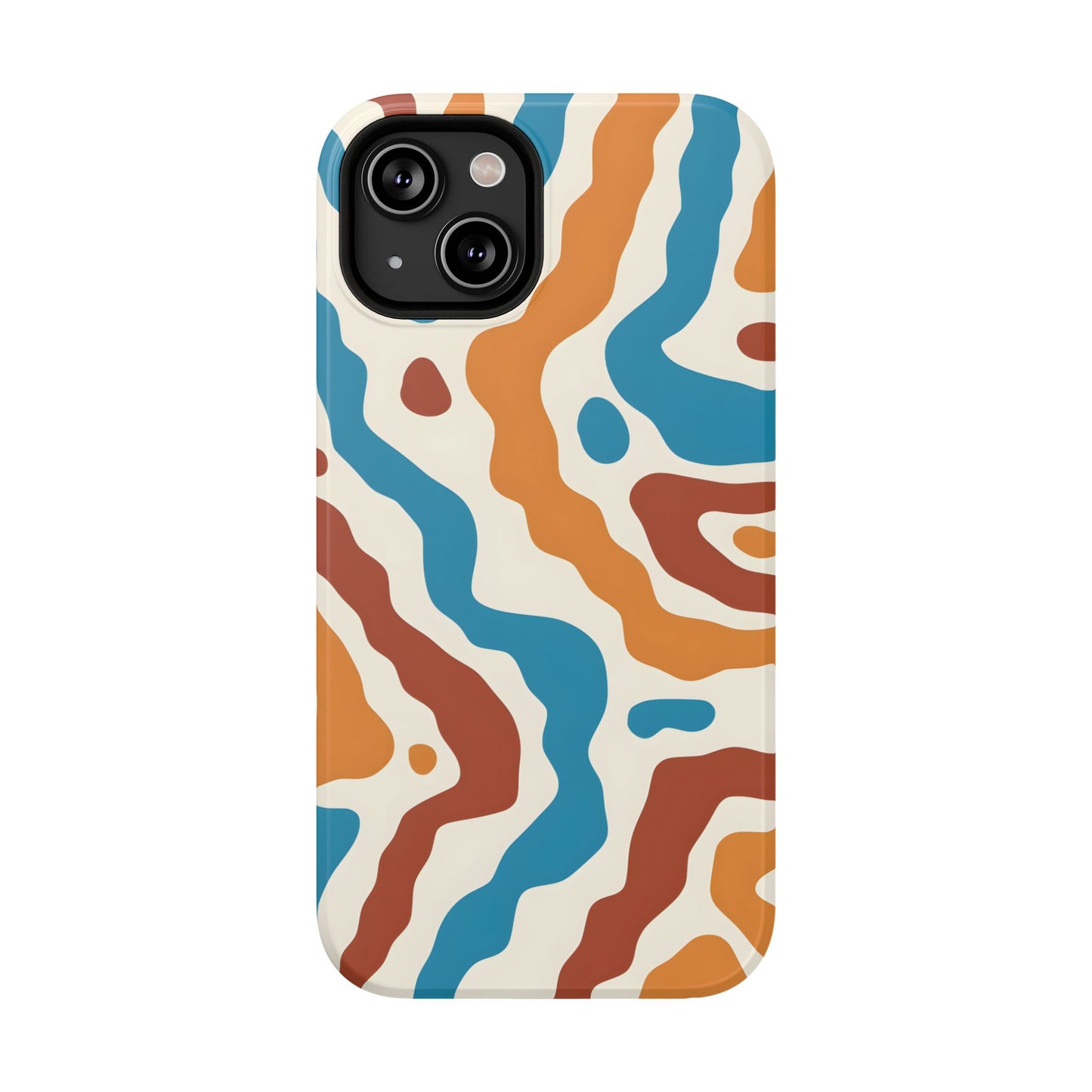 Abstract Retro Wave Phone Case – MagSafe Compatible for iPhone & Samsung Galaxy