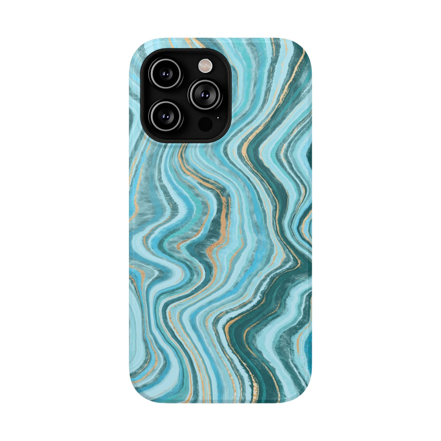 Ocean Agate Swirl Phone Case – MagSafe Compatible for iPhone & Samsung Galaxy