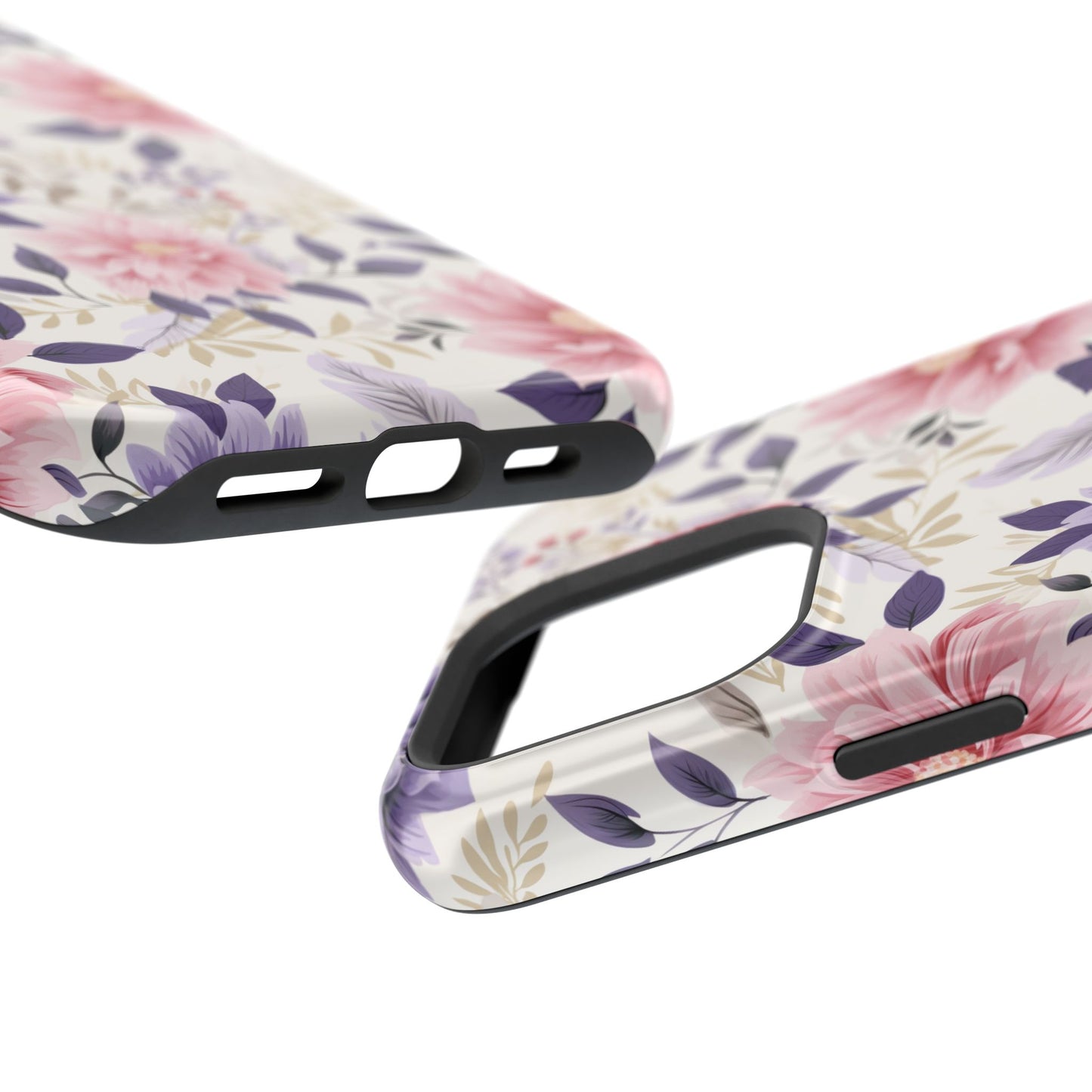 Elegant Vintage Floral Phone Case – MagSafe Compatible for iPhone & Samsung Galaxy