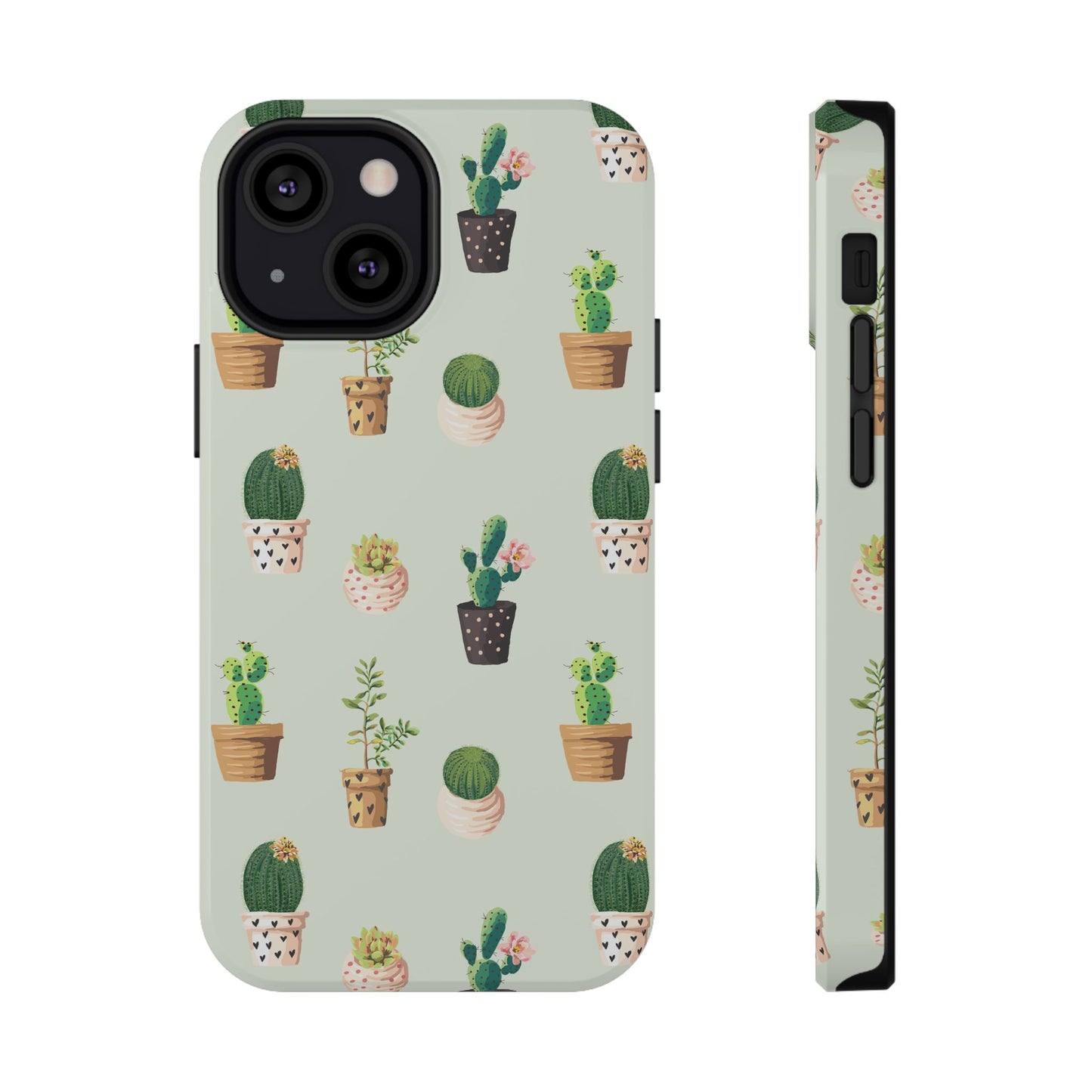 Desert Bloom Cactus Phone Case – Cute Succulent Print, MagSafe Compatible for iPhone & Samsung Galaxy
