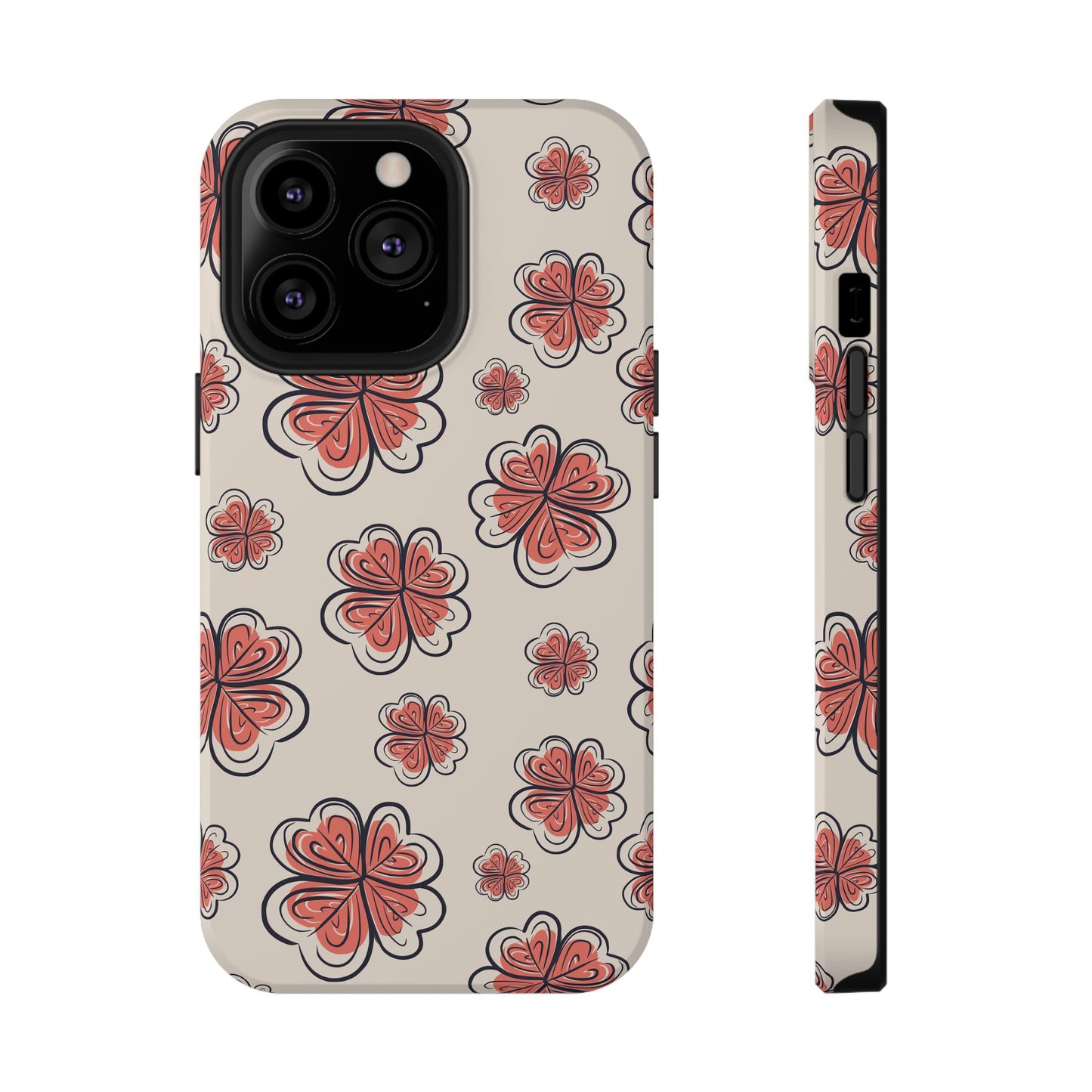 Whimsical Clover Bloom Phone Case – MagSafe Compatible for iPhone & Samsung Galaxy