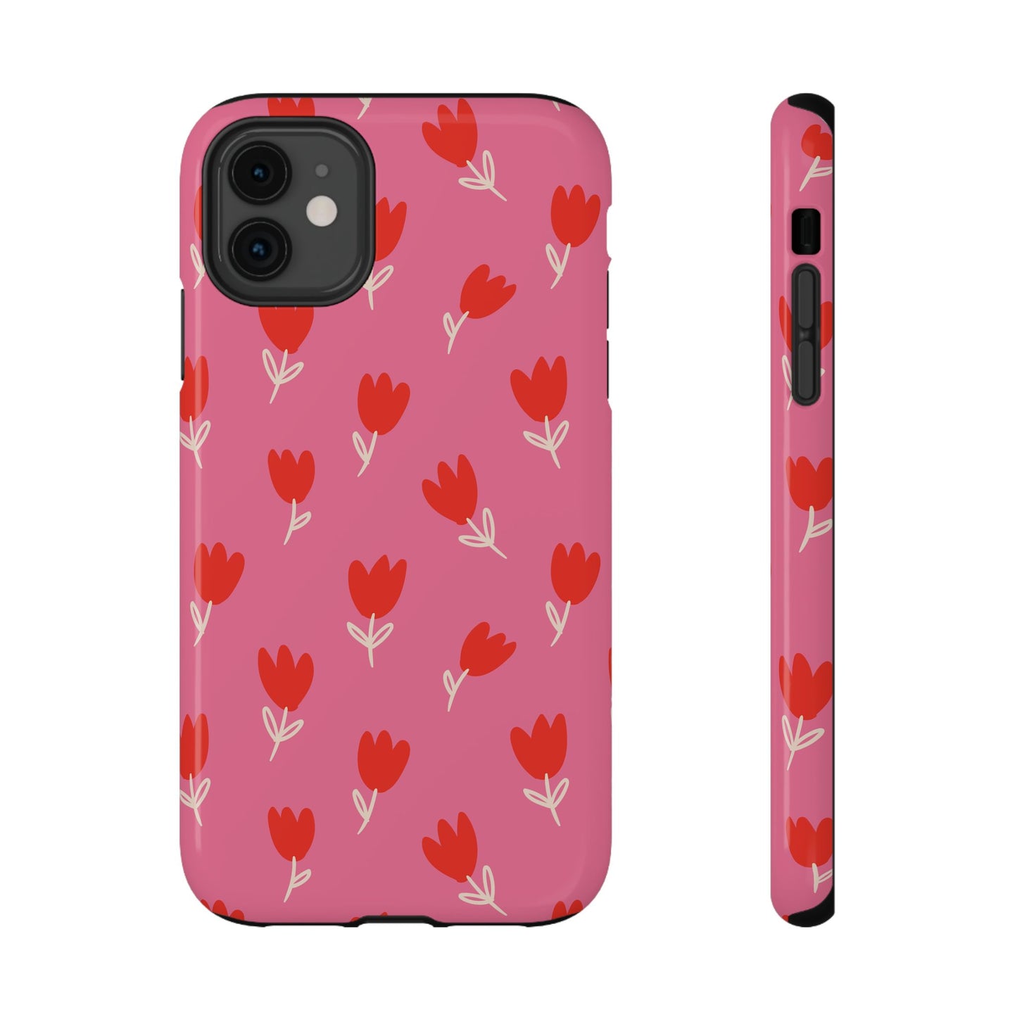 Red Tulip Bloom Phone Case – MagSafe Compatible for iPhone & Samsung Galaxy