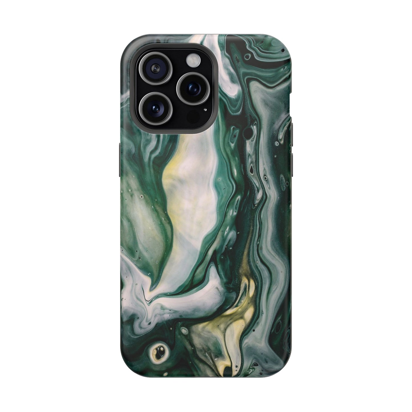 Mystic Forest Marble Swirl Phone Case – MagSafe Compatible for iPhone & Samsung Galaxy