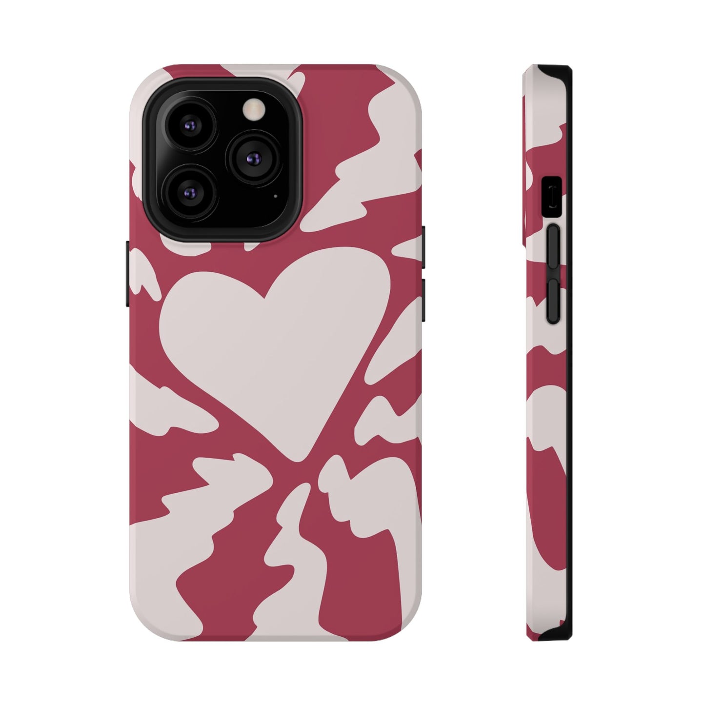 Bold Heartburst Abstract Phone Case – MagSafe Compatible for iPhone & Samsung Galaxy