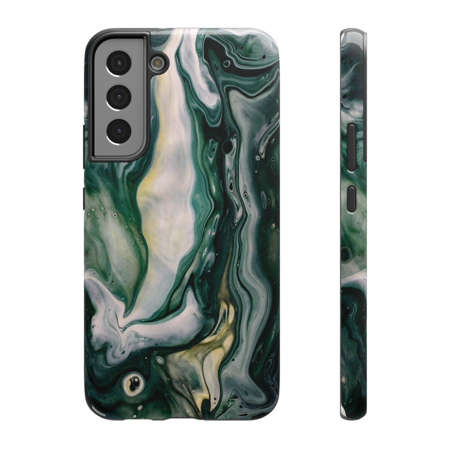 Mystic Forest Marble Swirl Phone Case – MagSafe Compatible for iPhone & Samsung Galaxy