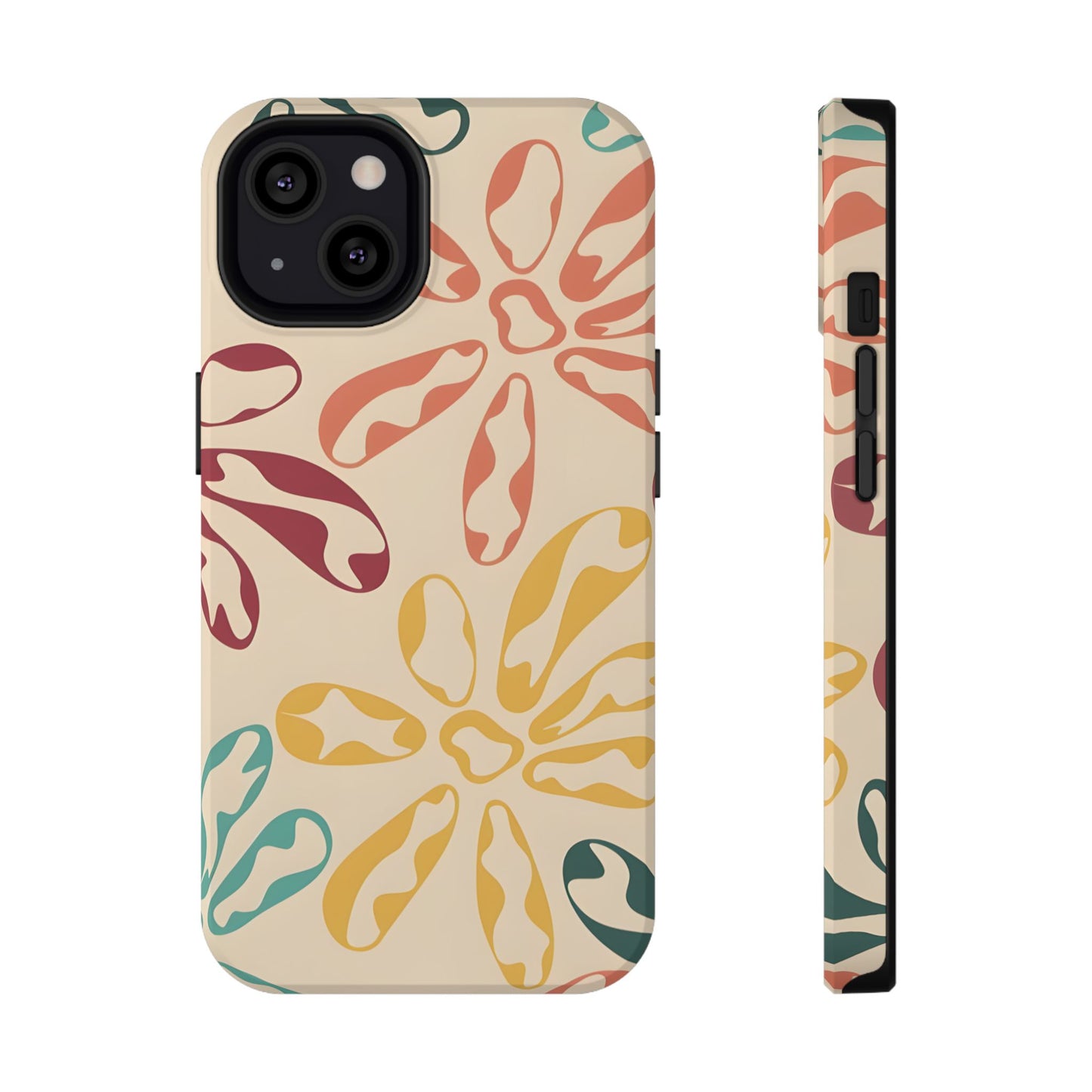 Retro Groovy Floral Phone Case – MagSafe Compatible for iPhone & Samsung Galaxy