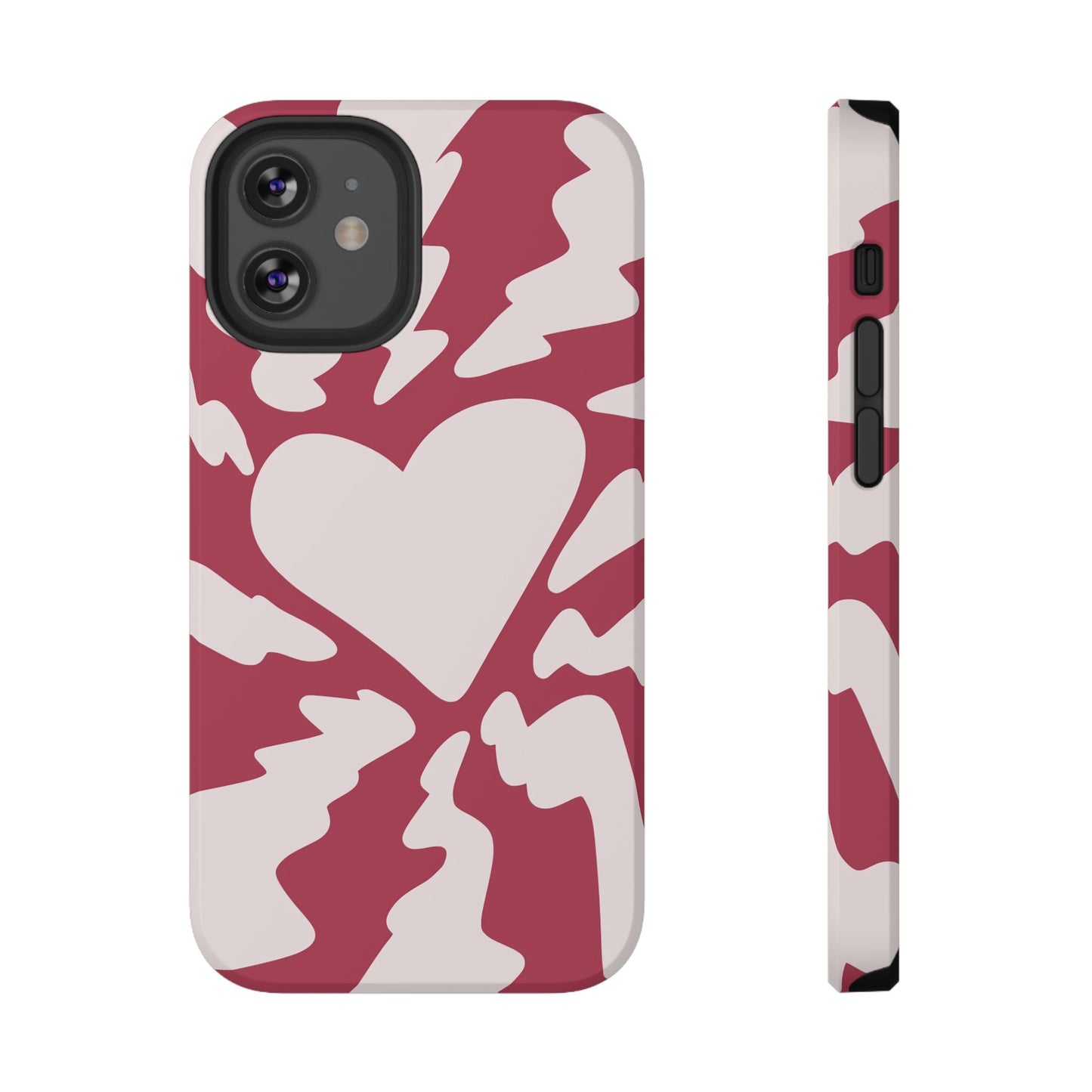 Bold Heartburst Abstract Phone Case – MagSafe Compatible for iPhone & Samsung Galaxy