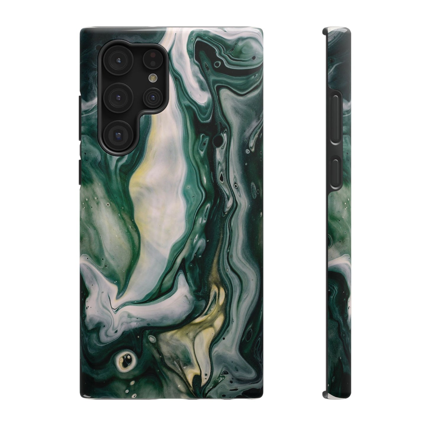 Mystic Forest Marble Swirl Phone Case – MagSafe Compatible for iPhone & Samsung Galaxy