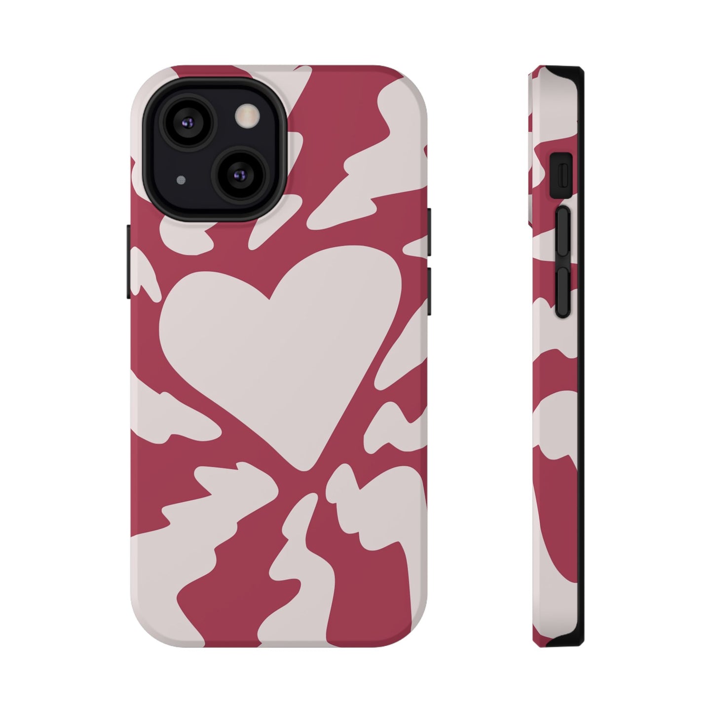 Bold Heartburst Abstract Phone Case – MagSafe Compatible for iPhone & Samsung Galaxy