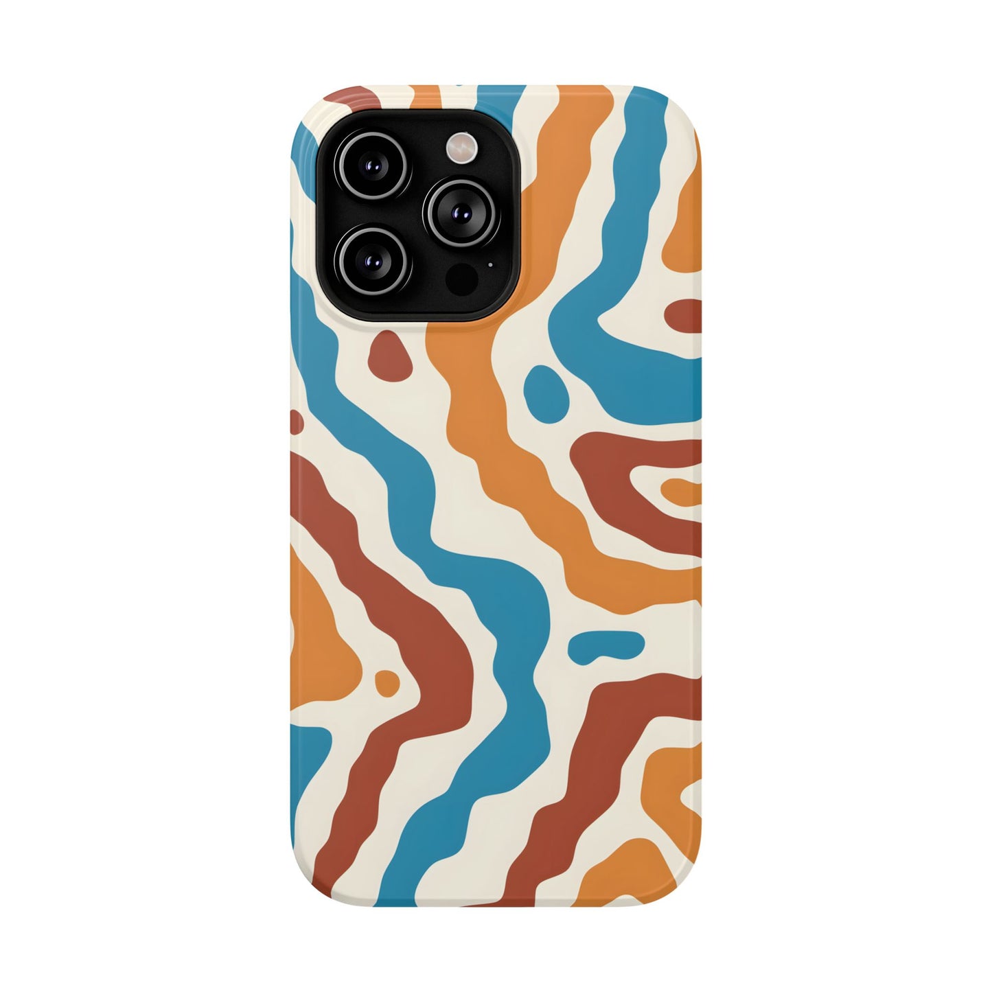 Abstract Retro Wave Phone Case – MagSafe Compatible for iPhone & Samsung Galaxy