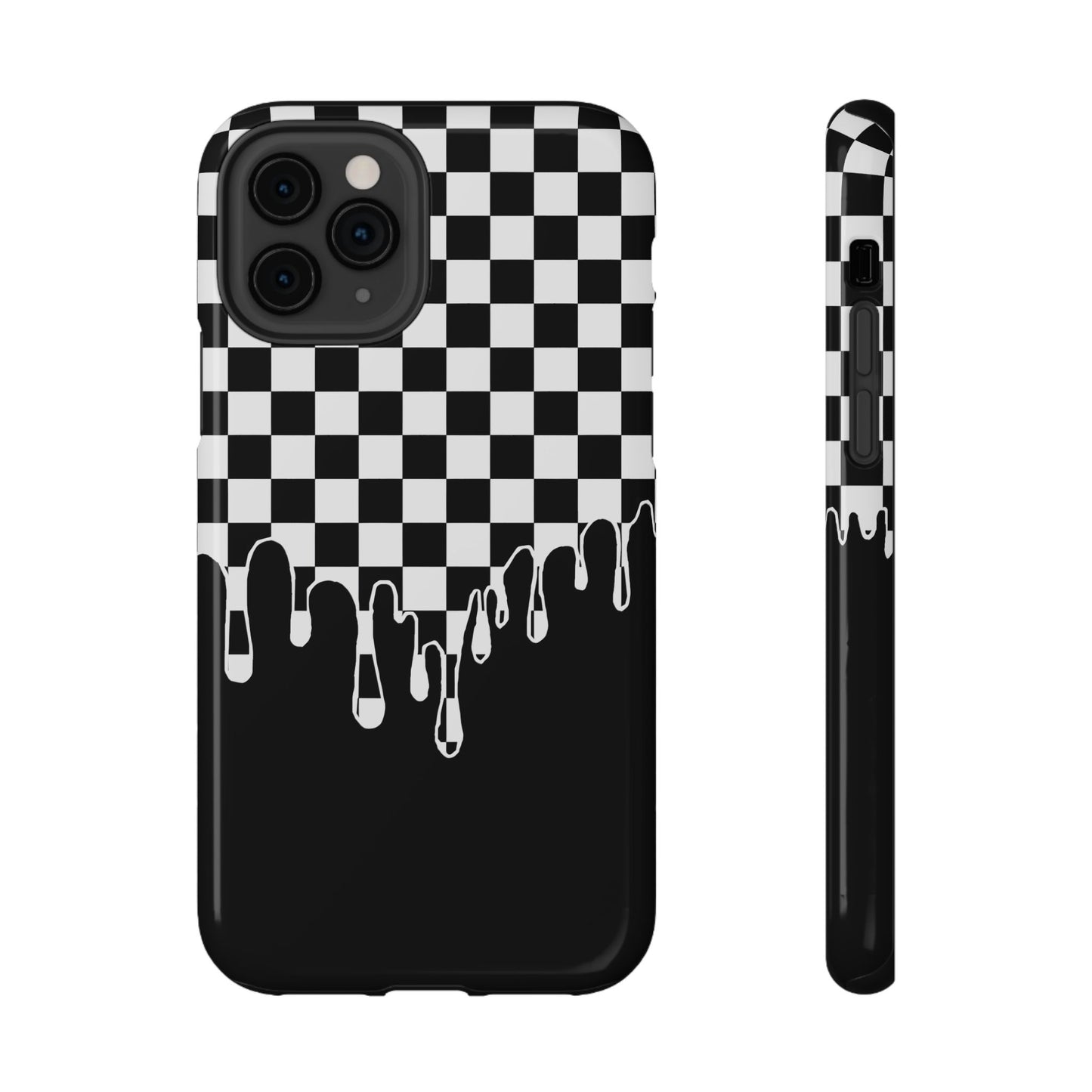 Dripping Checkerboard Phone Case – MagSafe Compatible for iPhone & Samsung Galaxy