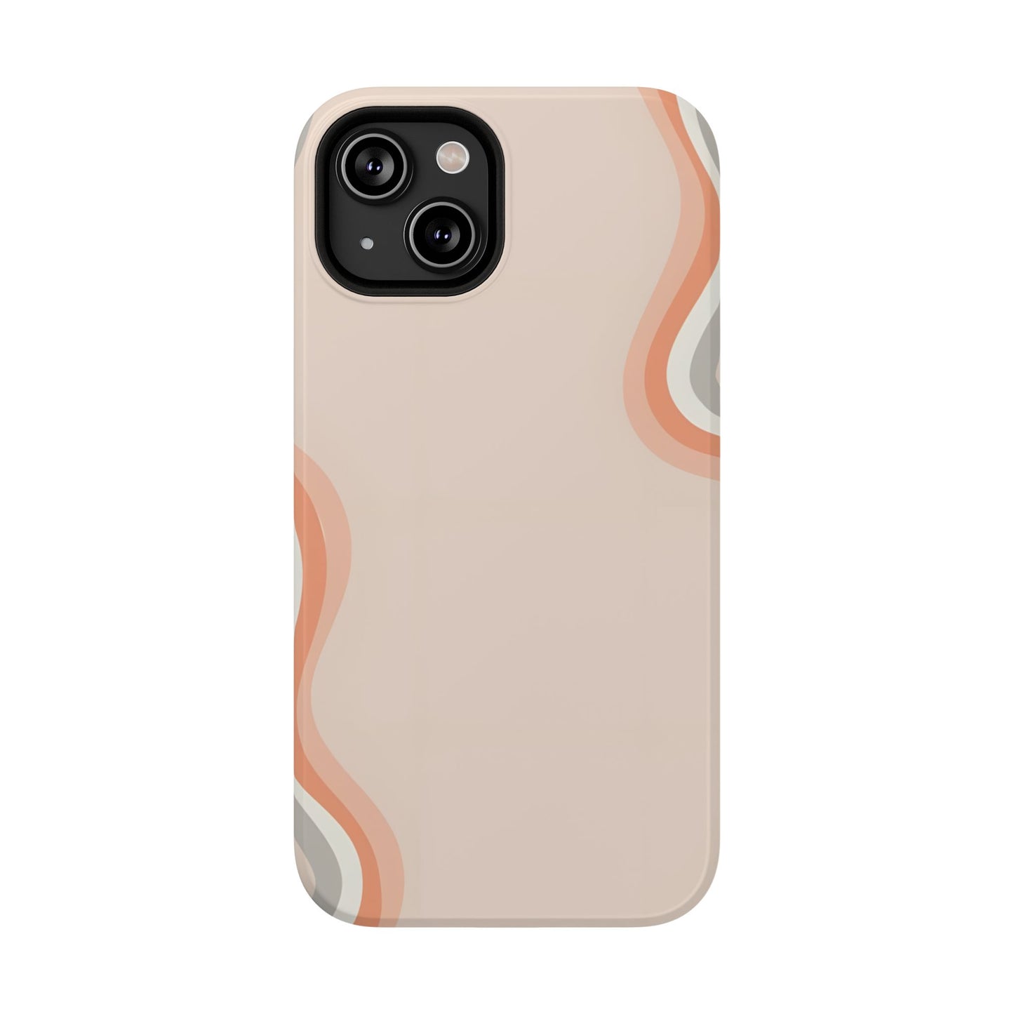Minimalist Neutral Wavy Phone Case – MagSafe Compatible for iPhone & Samsung Galaxy
