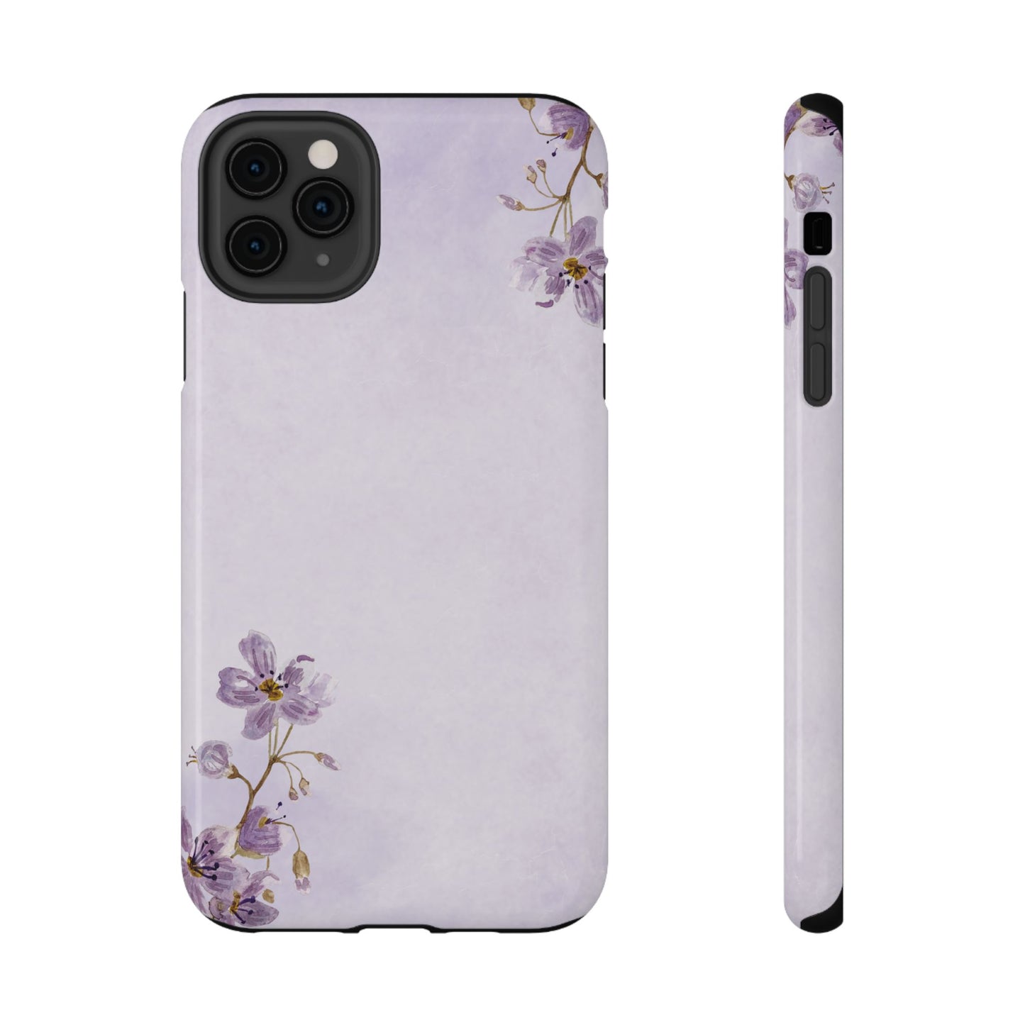 Lavender Blossom Minimal Floral Phone Case – MagSafe Compatible for iPhone & Samsung Galaxy