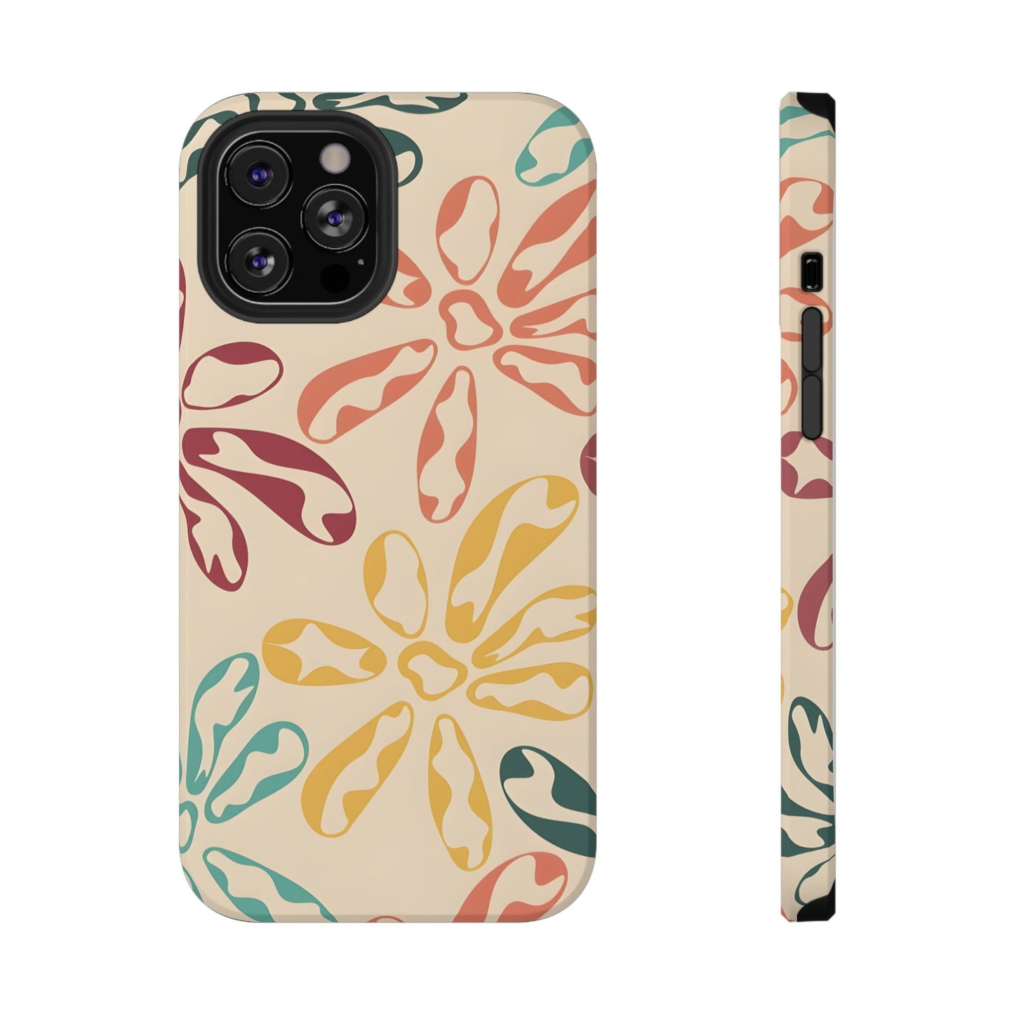 Retro Groovy Floral Phone Case – MagSafe Compatible for iPhone & Samsung Galaxy