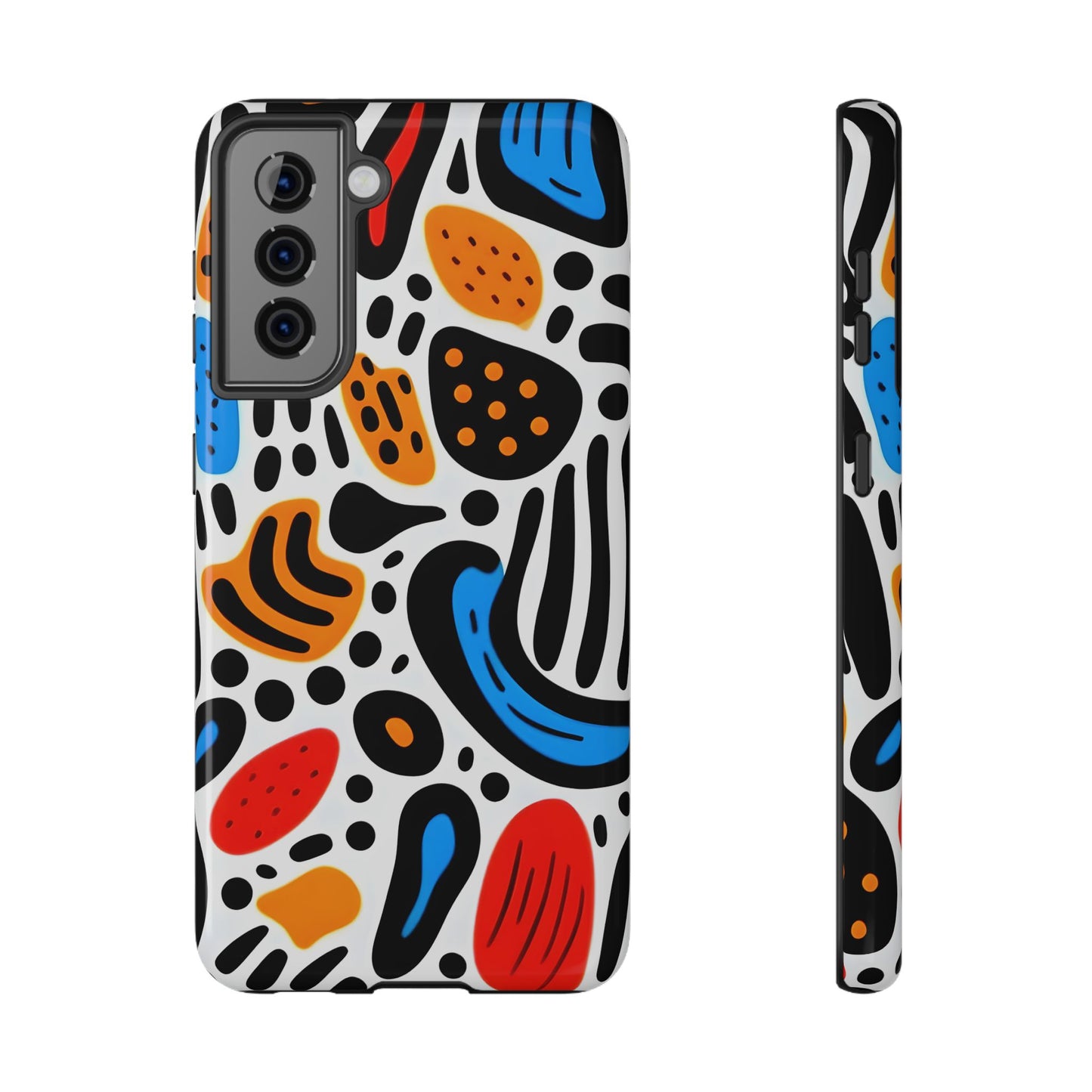 Colorful Abstract Doodle Phone Case – MagSafe Compatible for iPhone & Samsung Galaxy