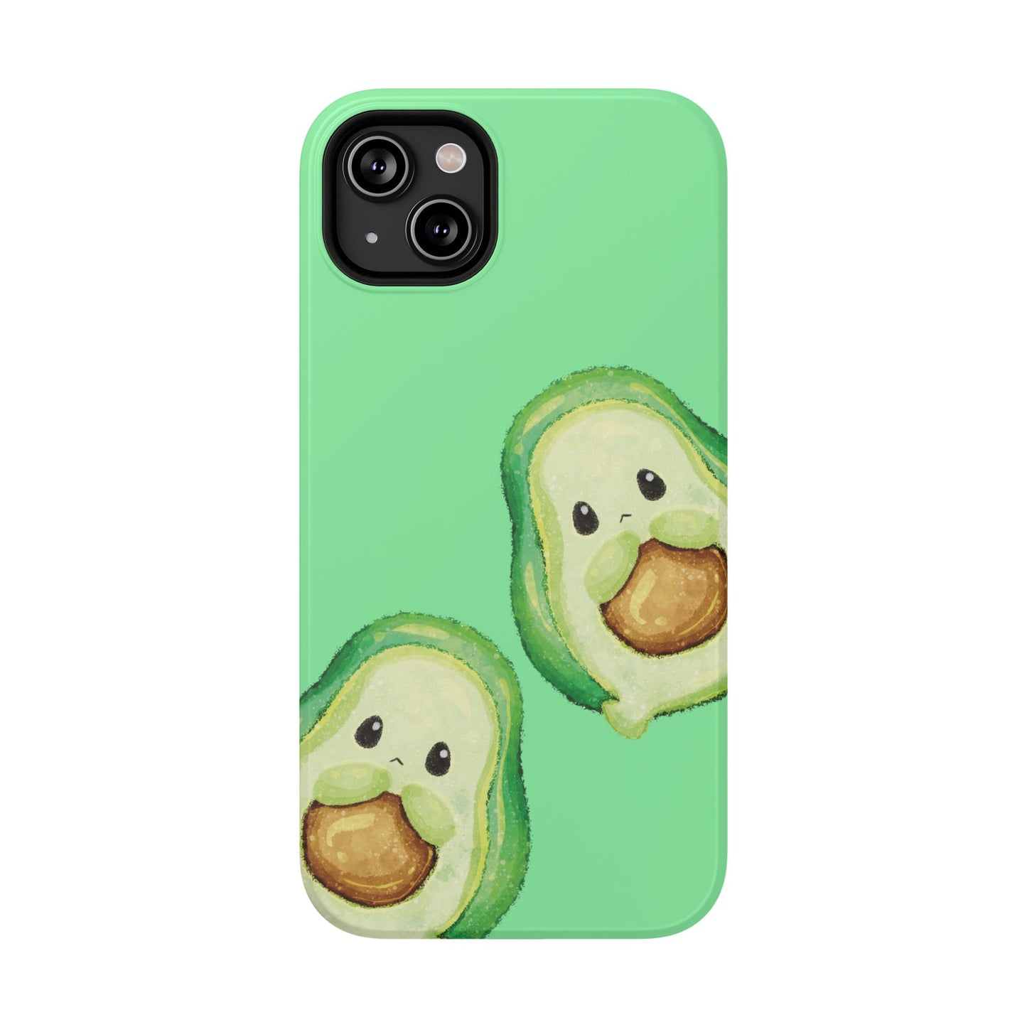 Kawaii Avocado Duo Phone Case – MagSafe Compatible for iPhone & Samsung Galaxy