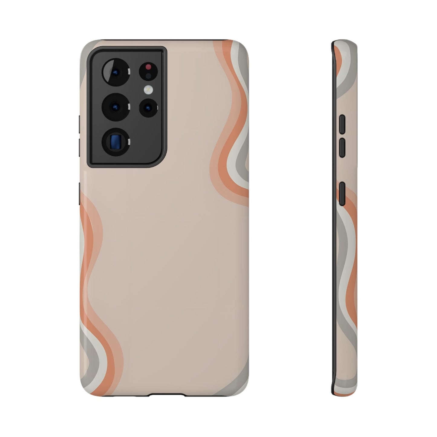 Minimalist Neutral Wavy Phone Case – MagSafe Compatible for iPhone & Samsung Galaxy