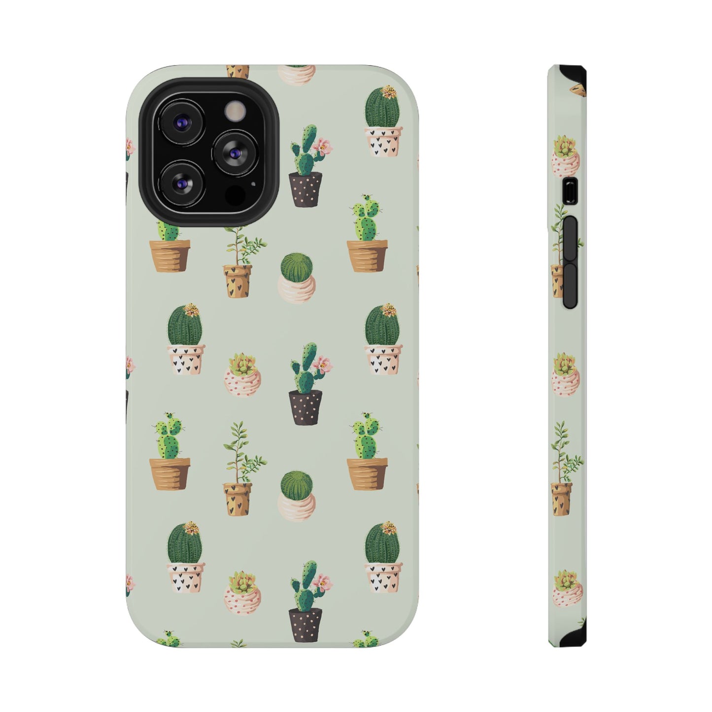 Desert Bloom Cactus Phone Case – Cute Succulent Print, MagSafe Compatible for iPhone & Samsung Galaxy