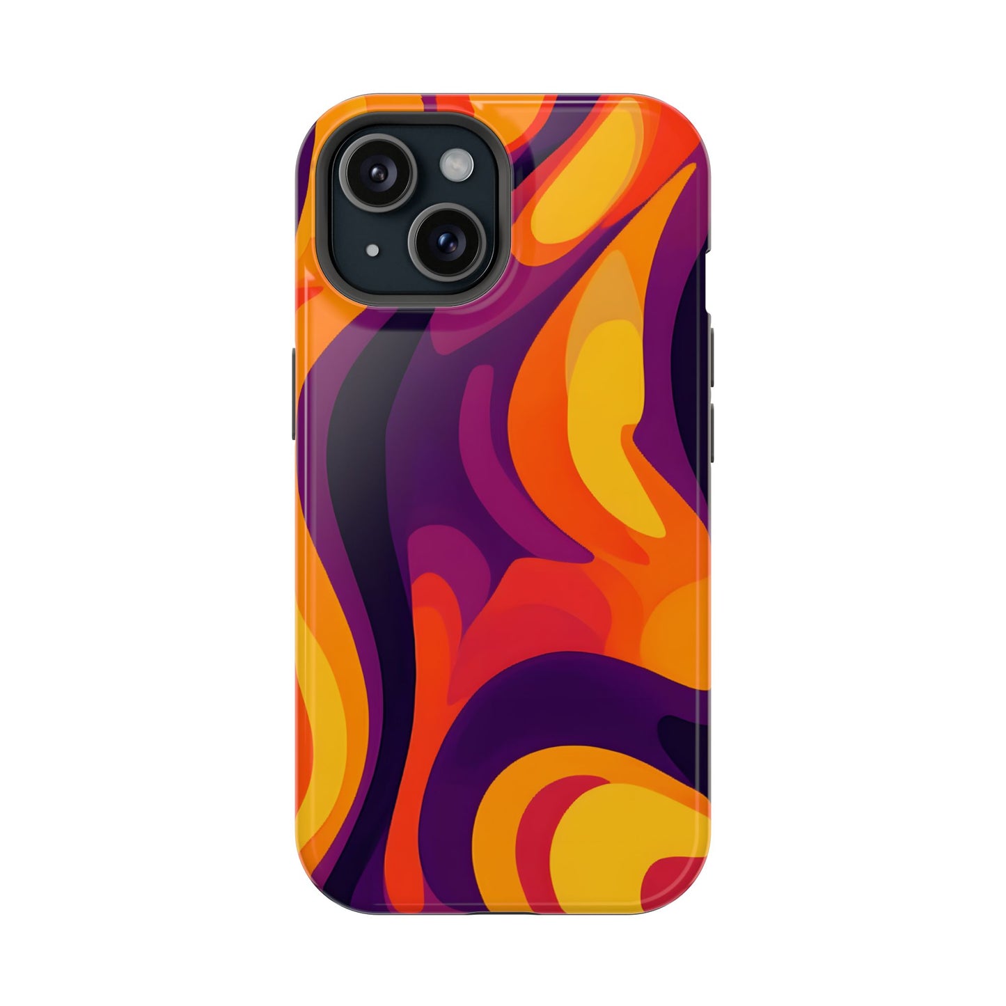 Fiery Abstract Swirls Phone Case – MagSafe Compatible for iPhone & Samsung Galaxy