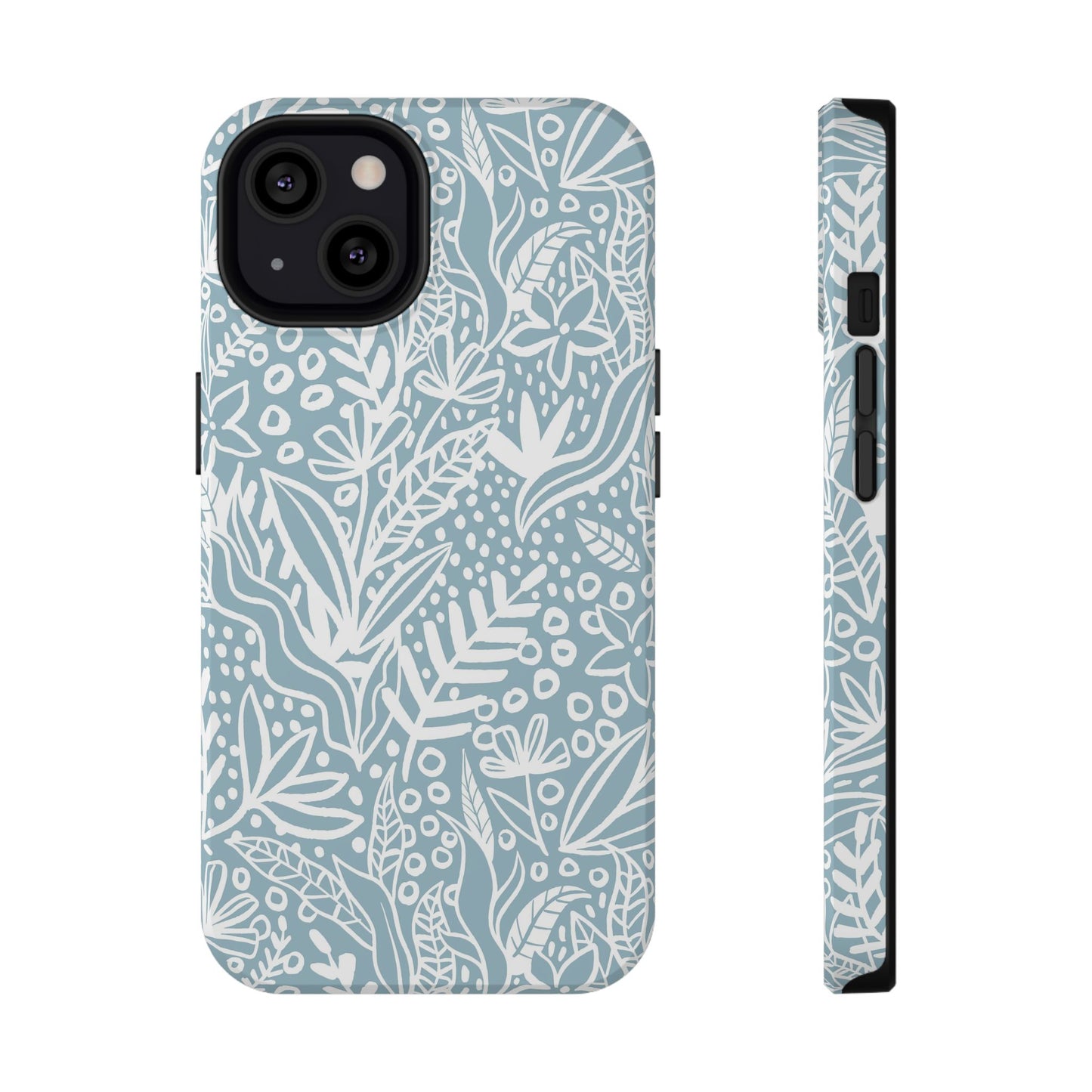 Boho Botanical Doodle Phone Case – MagSafe Compatible for iPhone & Samsung Galaxy