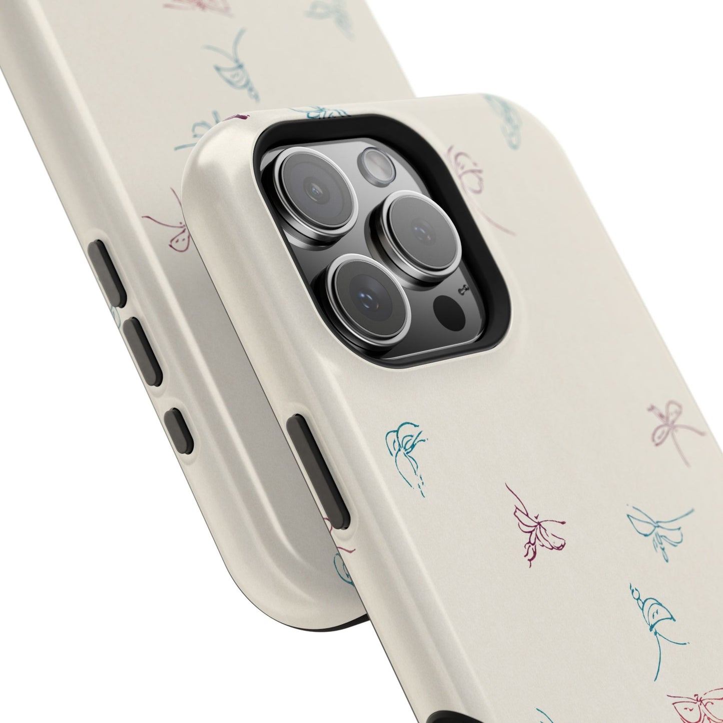 Minimalist Butterfly Sketch Phone Case – MagSafe Compatible for iPhone & Samsung Galaxy