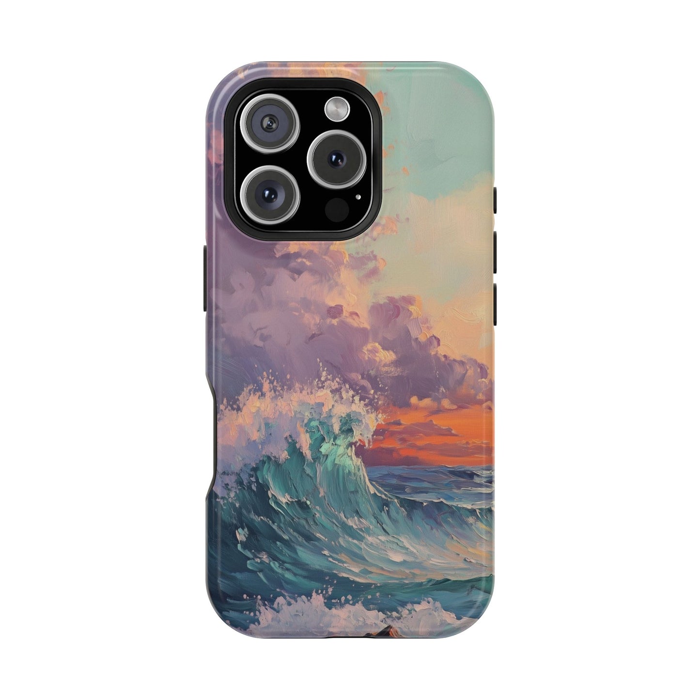 Ocean Sunset Waves Phone Case – MagSafe Compatible for iPhone & Samsung Galaxy