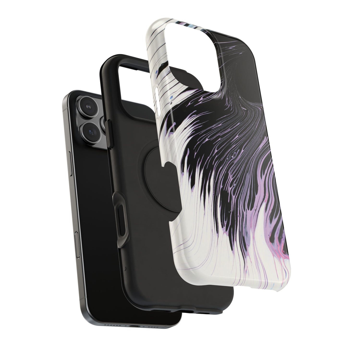Waves of Ink Abstract Brush Phone Case – MagSafe Compatible for iPhone & Samsung Galaxy