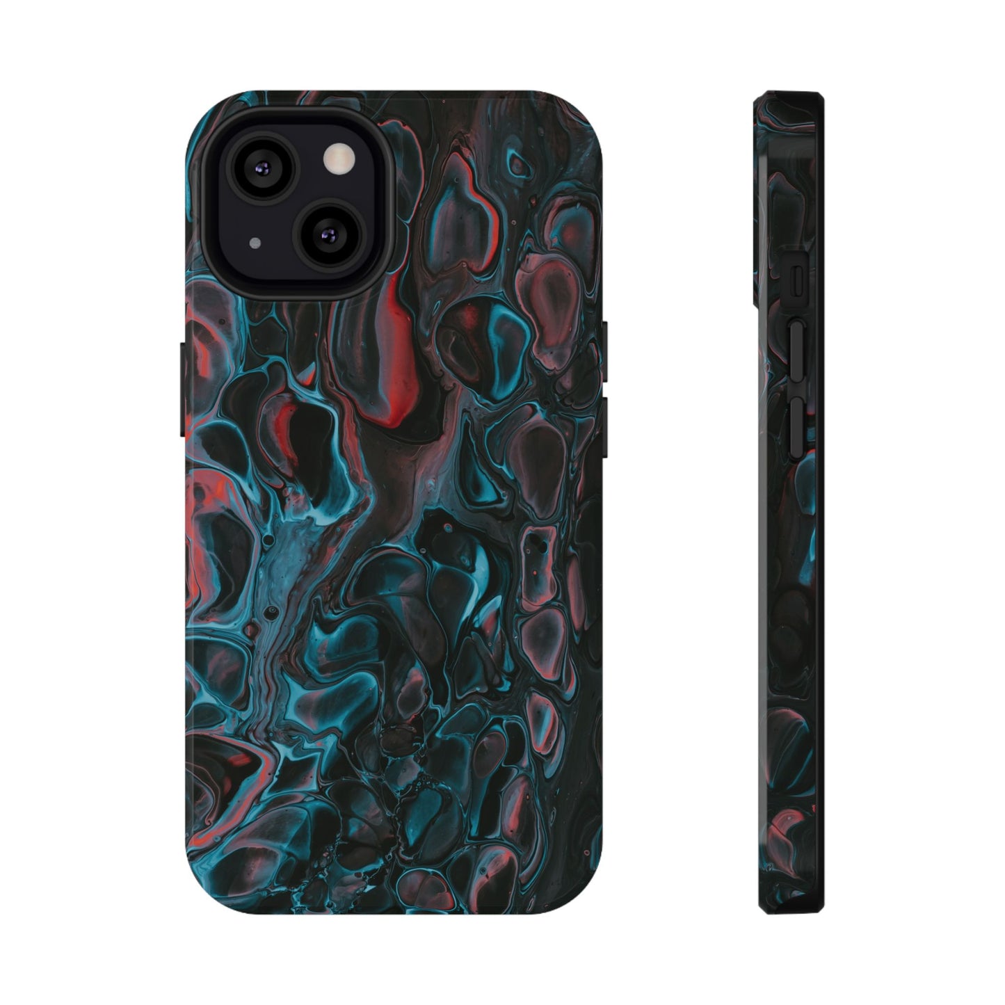 Dark Abyss Iridescent Texture Phone Case – MagSafe Compatible for iPhone & Samsung Galaxy
