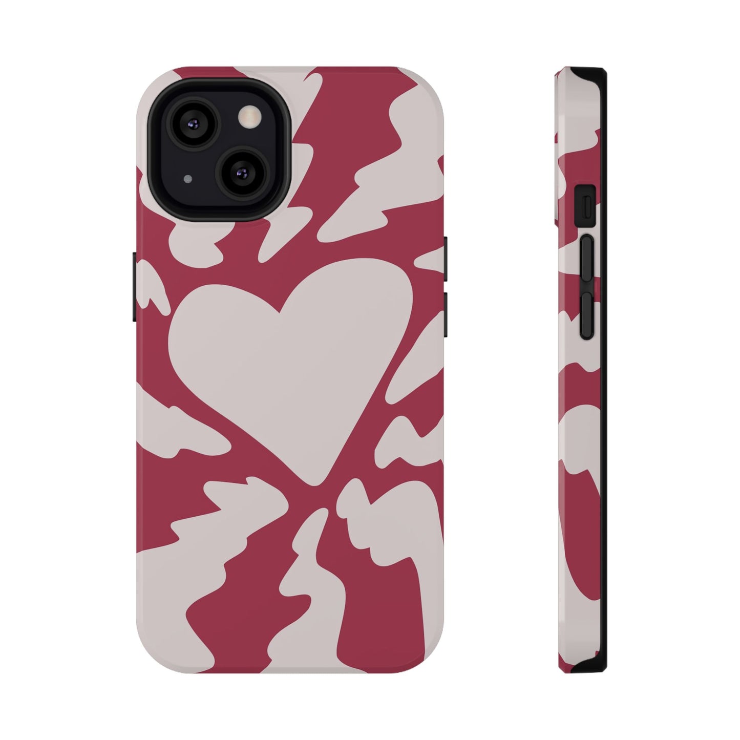 Bold Heartburst Abstract Phone Case – MagSafe Compatible for iPhone & Samsung Galaxy