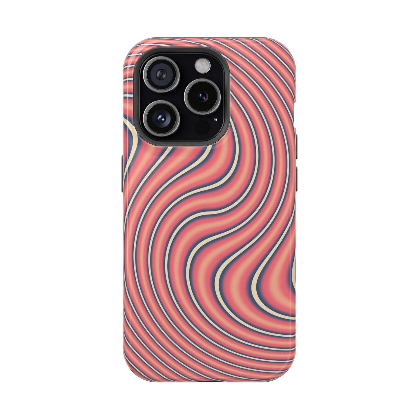 Hypnotic Wave Optical Illusion Phone Case – MagSafe Compatible for iPhone & Samsung Galaxy