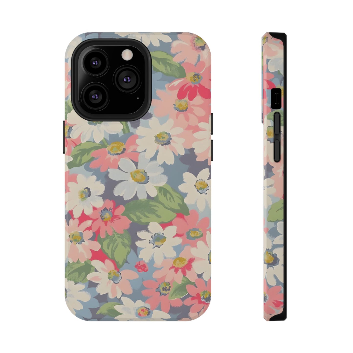 Vintage Floral Daisy Phone Case – MagSafe Compatible for iPhone & Samsung Galaxy