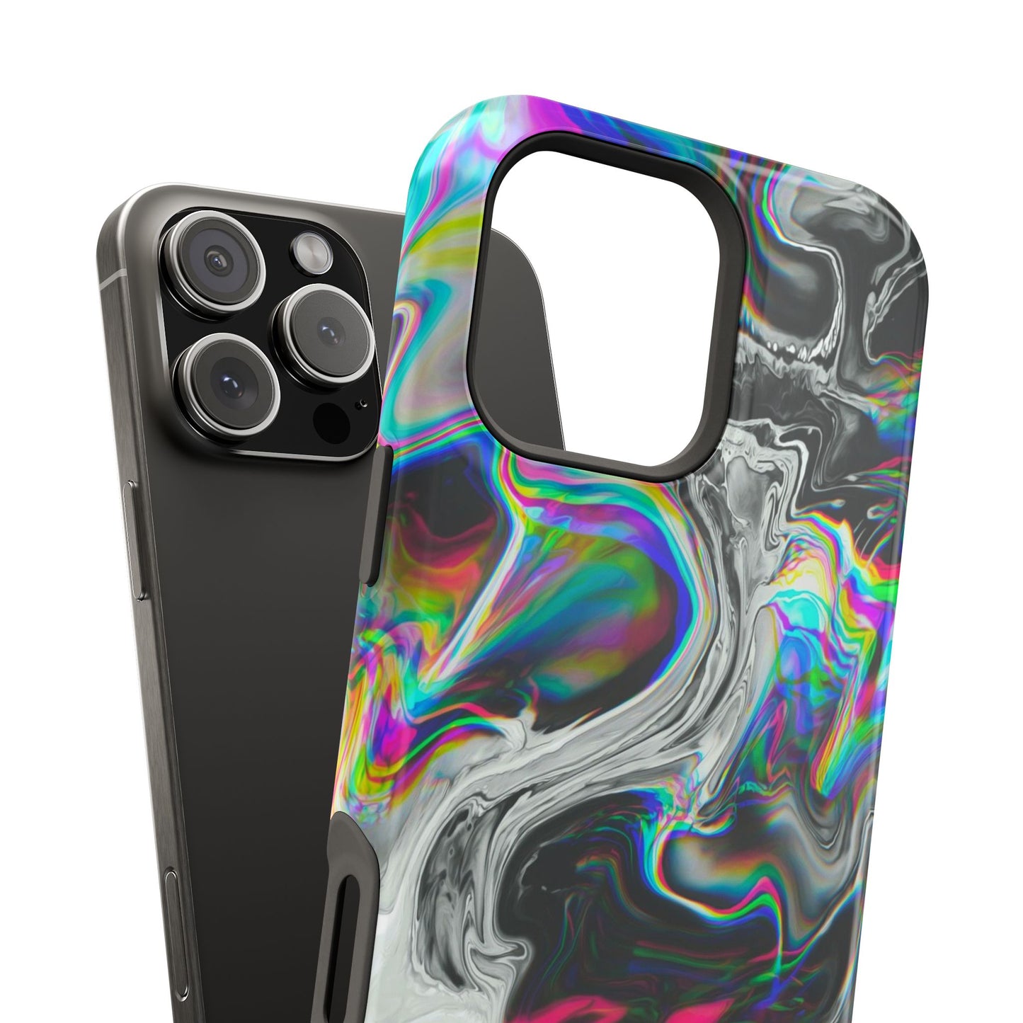 Holographic Swirl Phone Case – MagSafe Compatible for iPhone & Samsung Galaxy