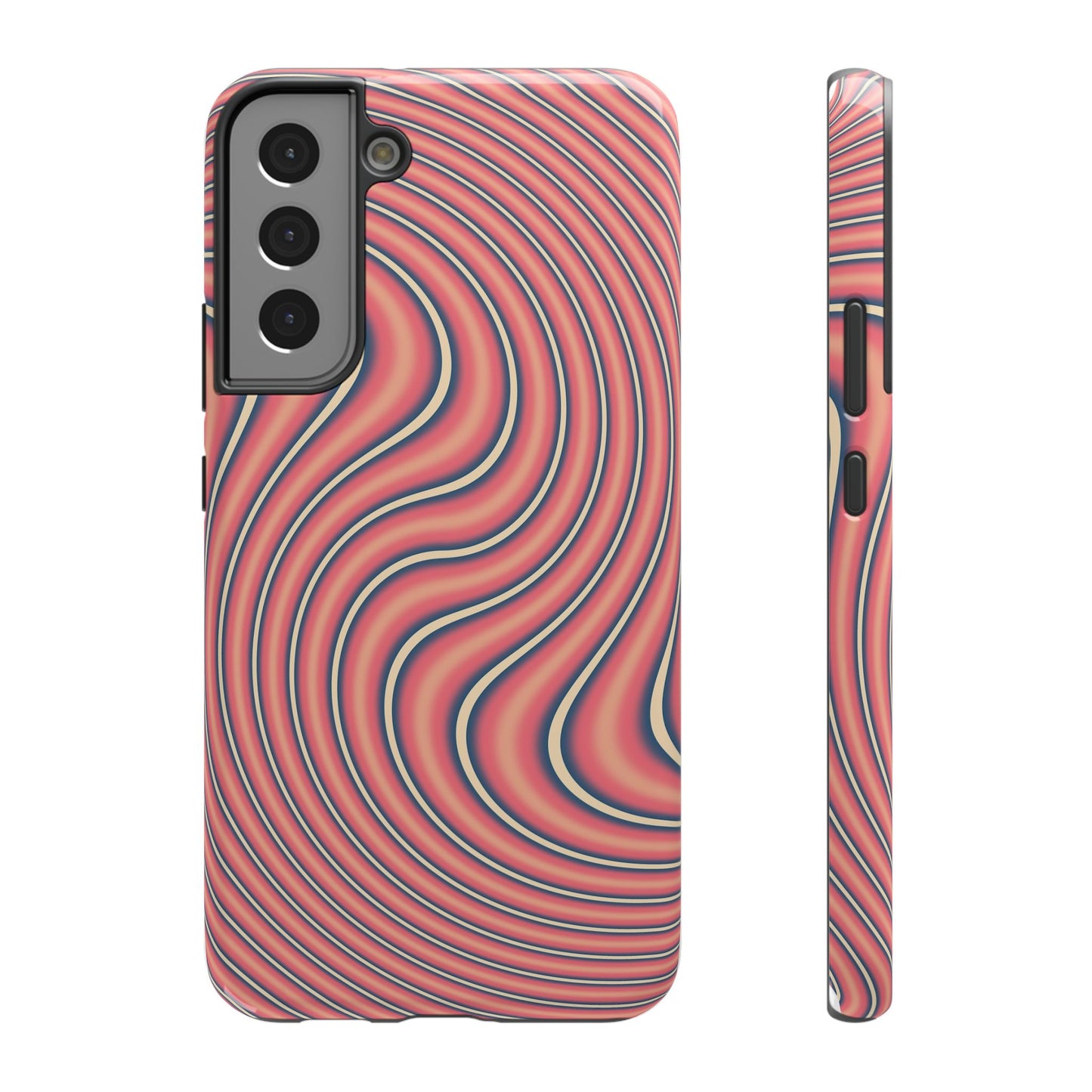 Hypnotic Wave Optical Illusion Phone Case – MagSafe Compatible for iPhone & Samsung Galaxy