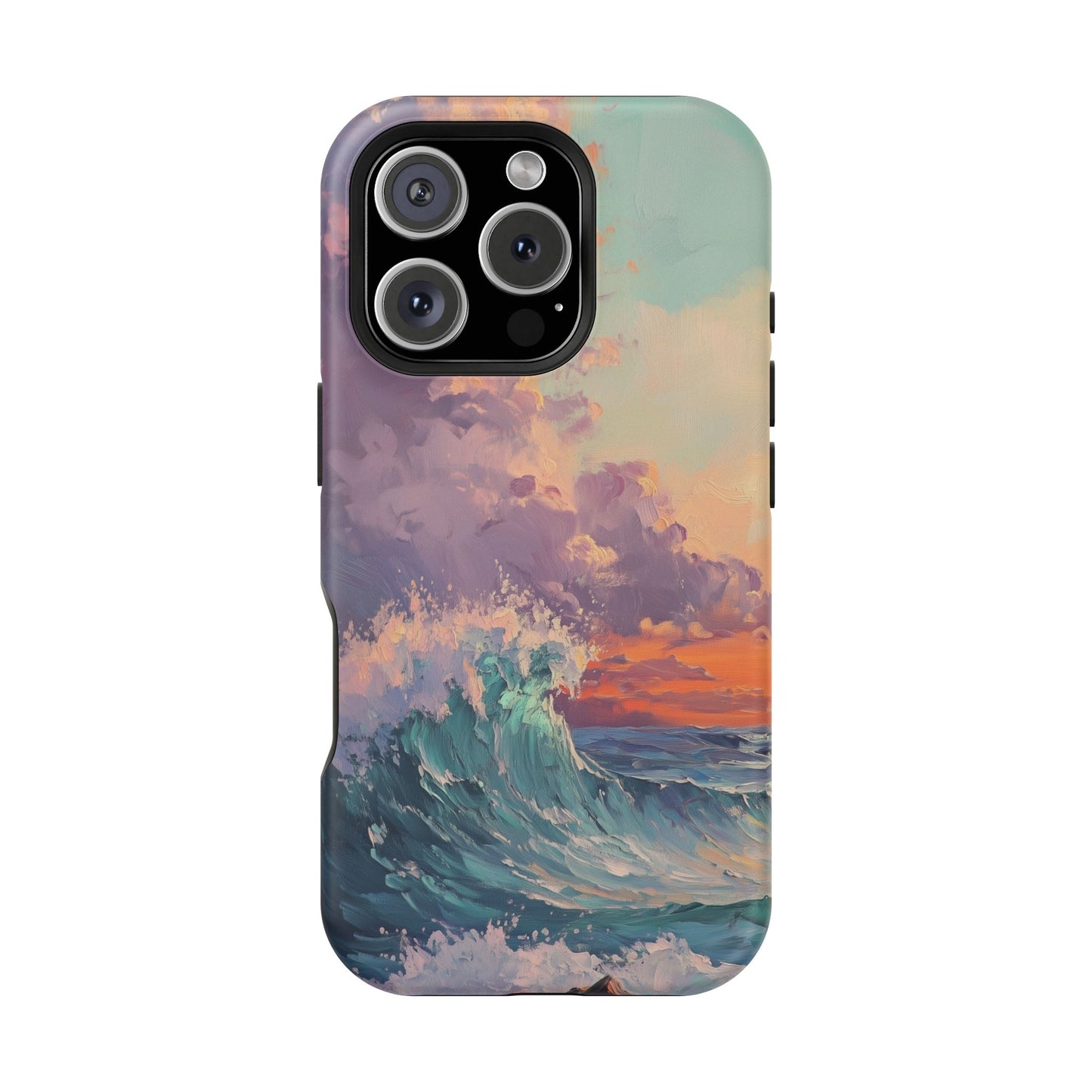 Ocean Sunset Waves Phone Case – MagSafe Compatible for iPhone & Samsung Galaxy