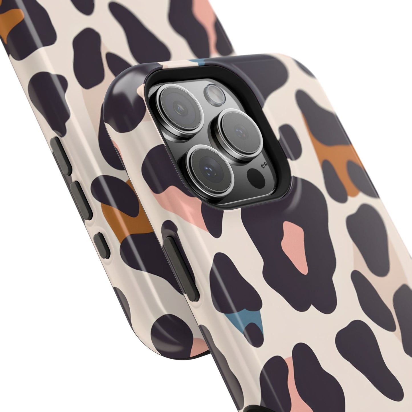 Modern Pastel Leopard Print Phone Case – MagSafe Compatible for iPhone & Samsung Galaxy