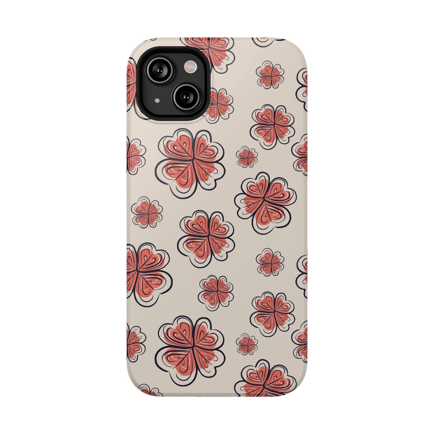 Whimsical Clover Bloom Phone Case – MagSafe Compatible for iPhone & Samsung Galaxy