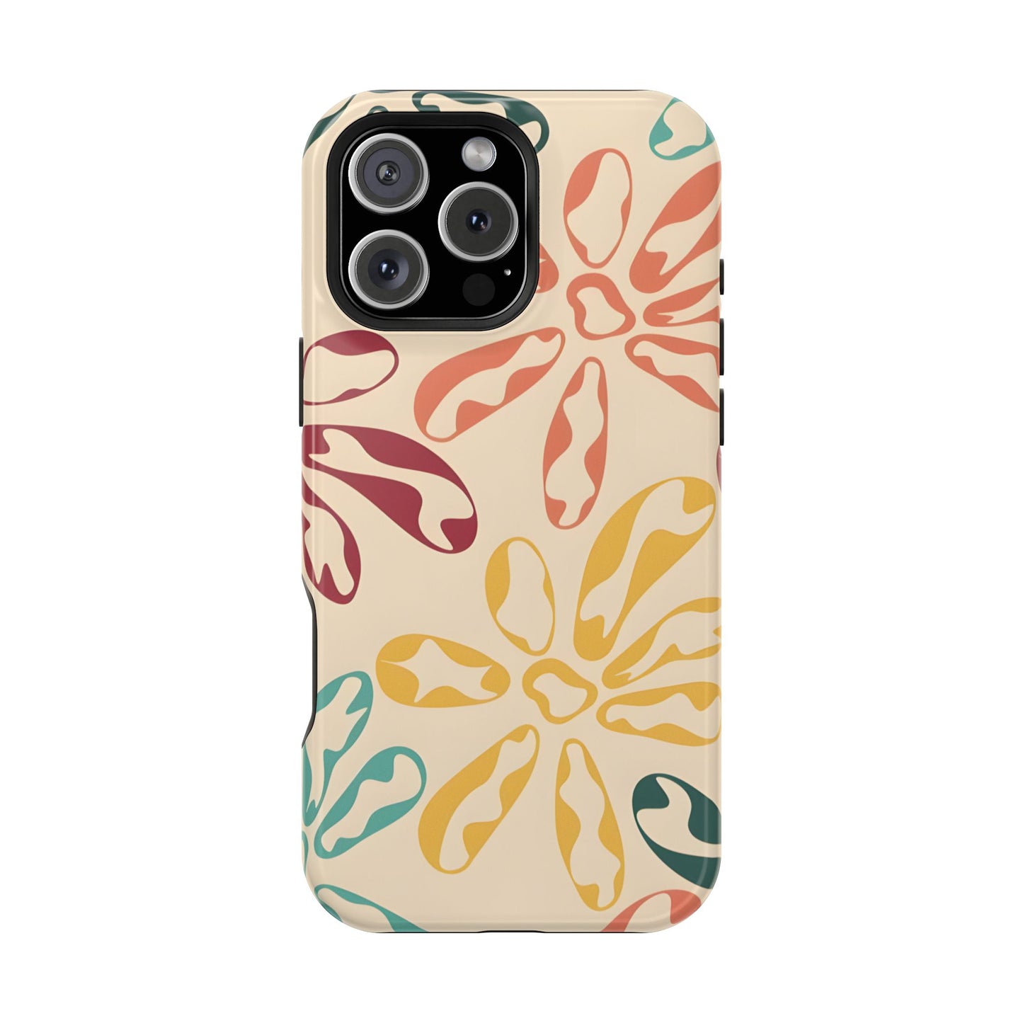 Retro Groovy Floral Phone Case – MagSafe Compatible for iPhone & Samsung Galaxy