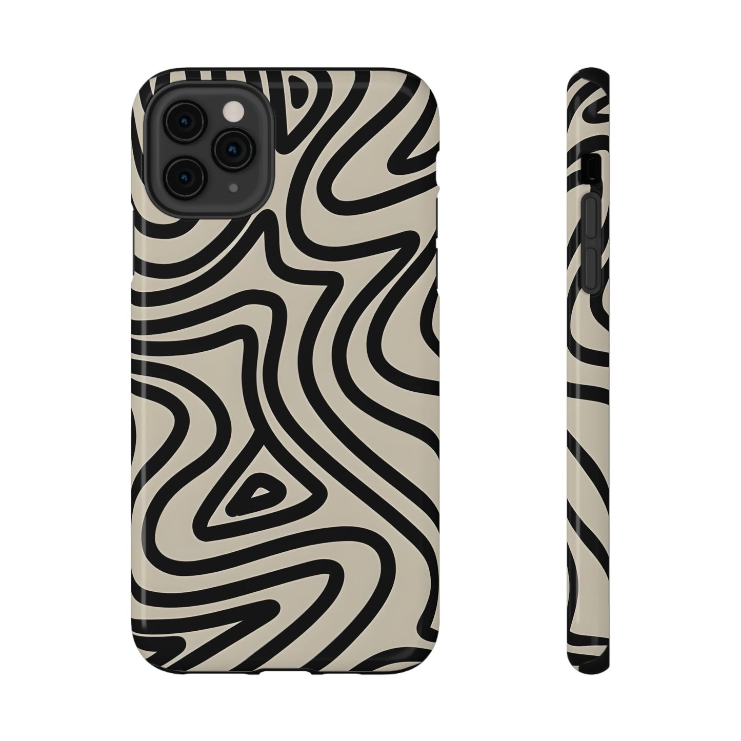 Abstract Maze Line Art Phone Case – MagSafe Compatible for iPhone & Samsung Galaxy
