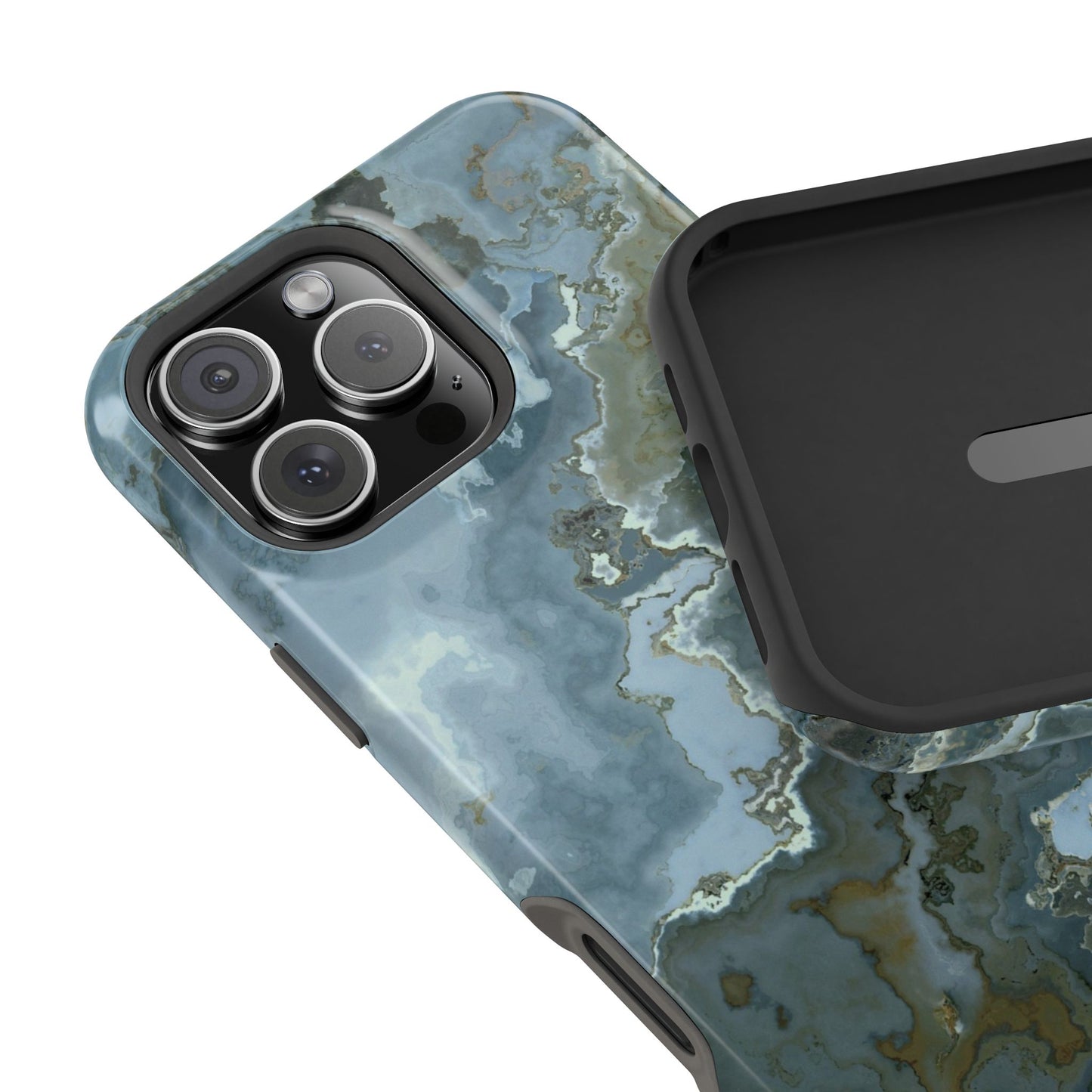 Oceanic Agate Marble Phone Case – MagSafe Compatible for iPhone & Samsung Galaxy
