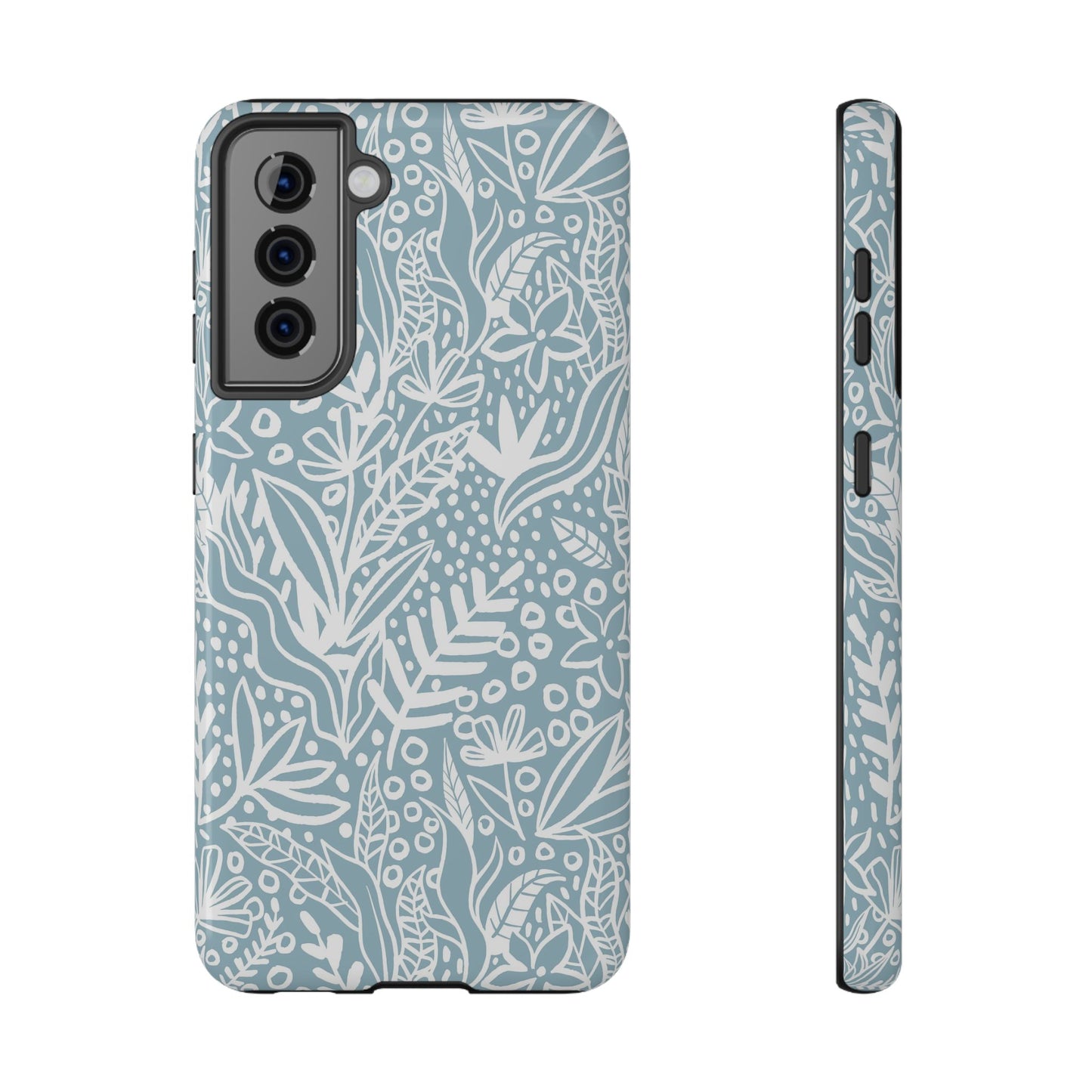 Boho Botanical Doodle Phone Case – MagSafe Compatible for iPhone & Samsung Galaxy