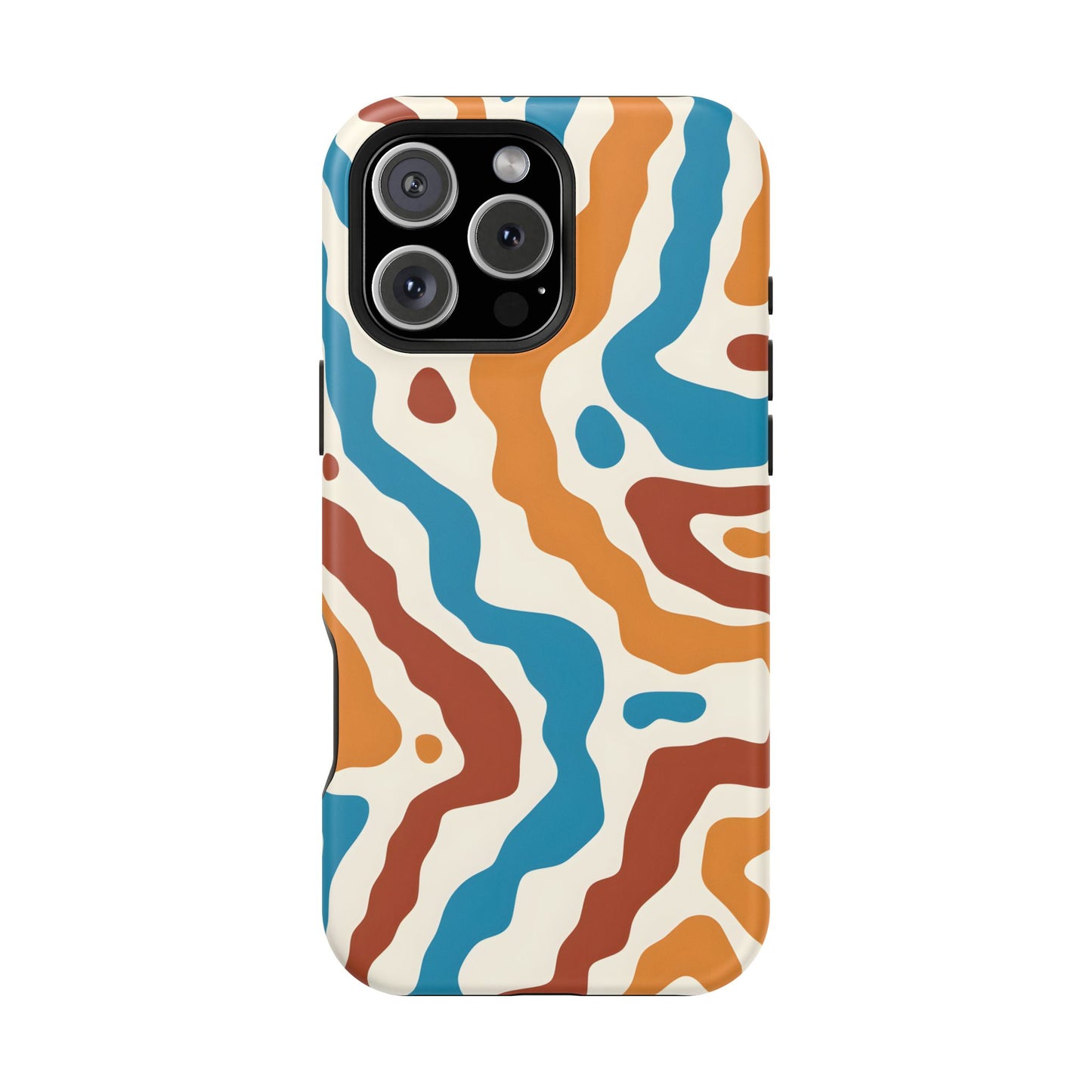 Abstract Retro Wave Phone Case – MagSafe Compatible for iPhone & Samsung Galaxy