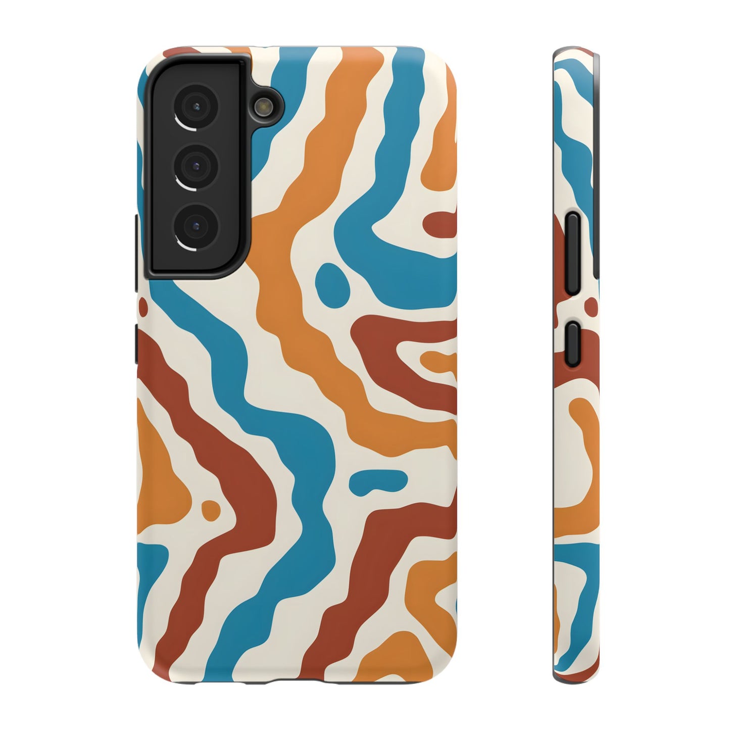 Abstract Retro Wave Phone Case – MagSafe Compatible for iPhone & Samsung Galaxy