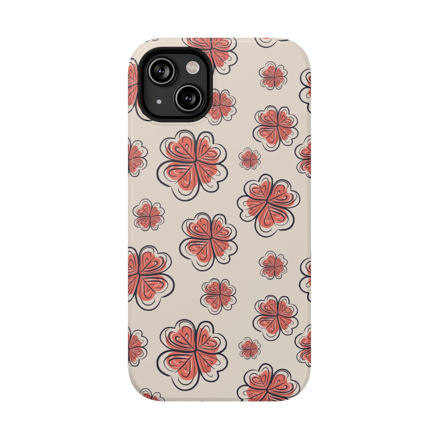 Whimsical Clover Bloom Phone Case – MagSafe Compatible for iPhone & Samsung Galaxy