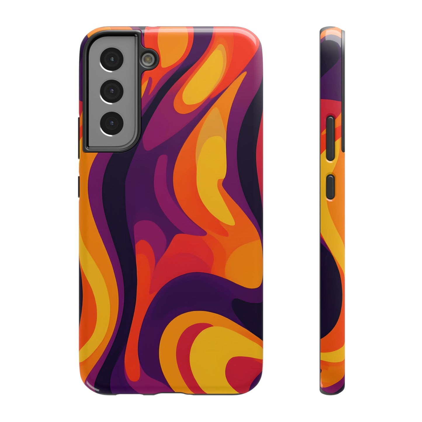 Fiery Abstract Swirls Phone Case – MagSafe Compatible for iPhone & Samsung Galaxy