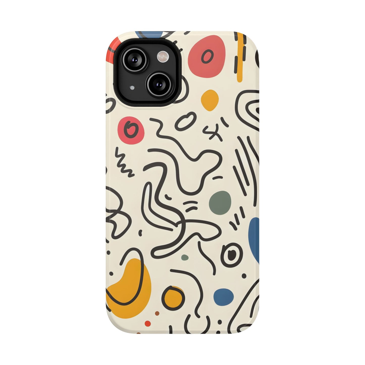 Abstract Doodle Art Phone Case – MagSafe Compatible for iPhone & Samsung Galaxy